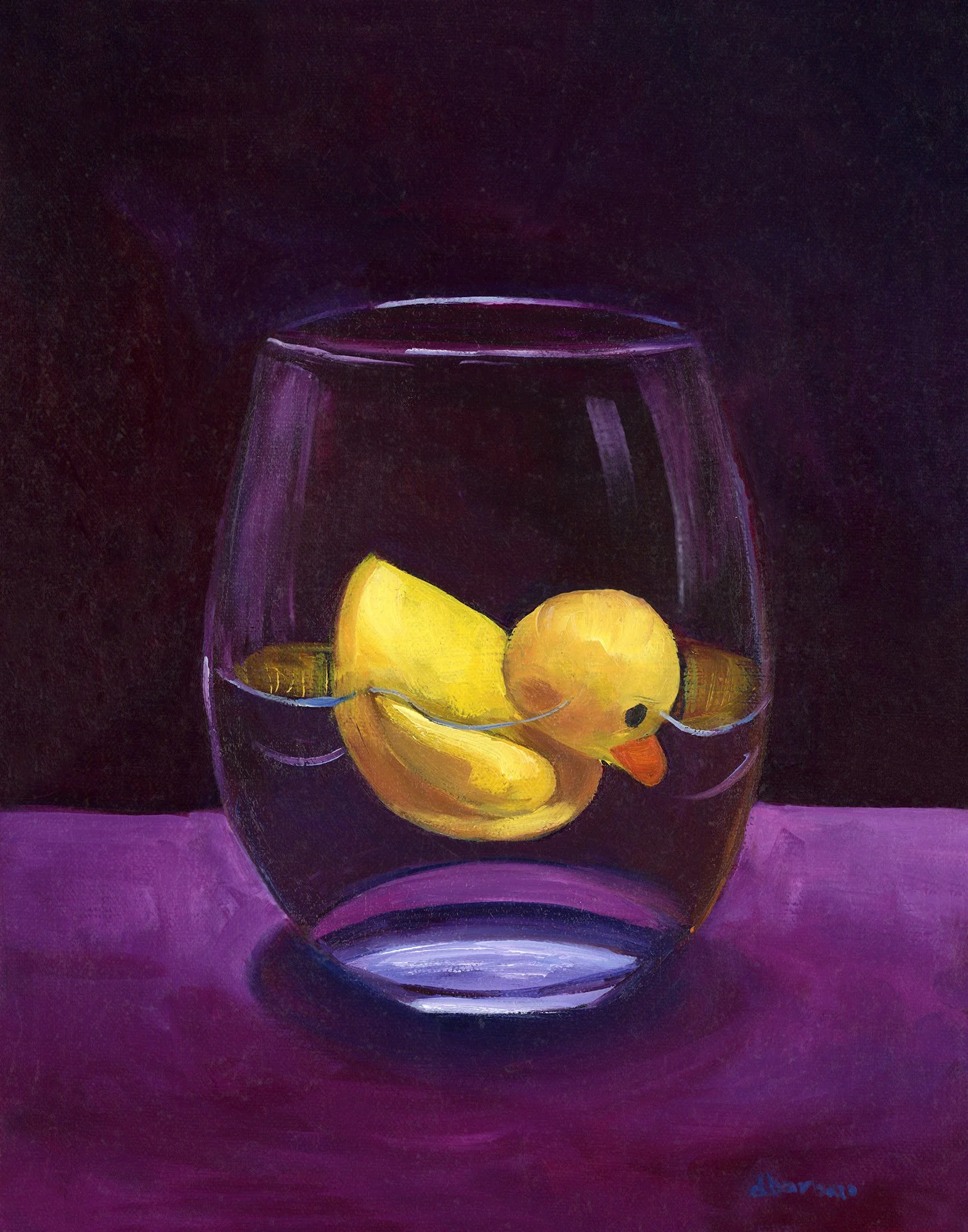 Keep Swimming - oil on canvas

