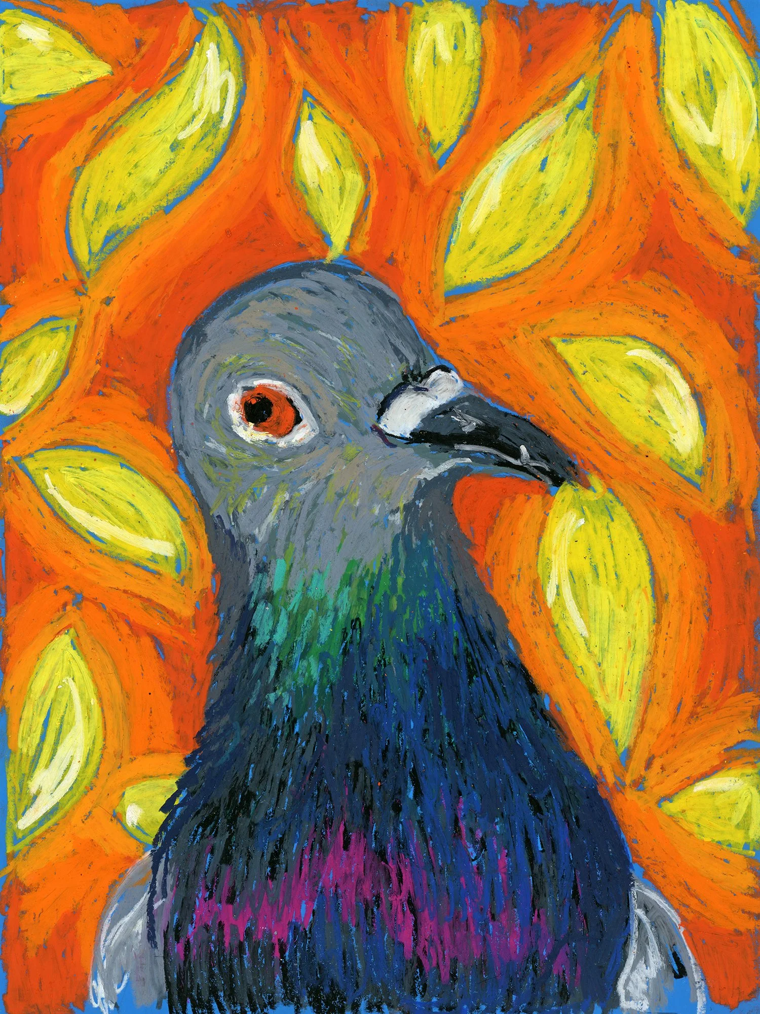 Who me? - Oil pastel on paper