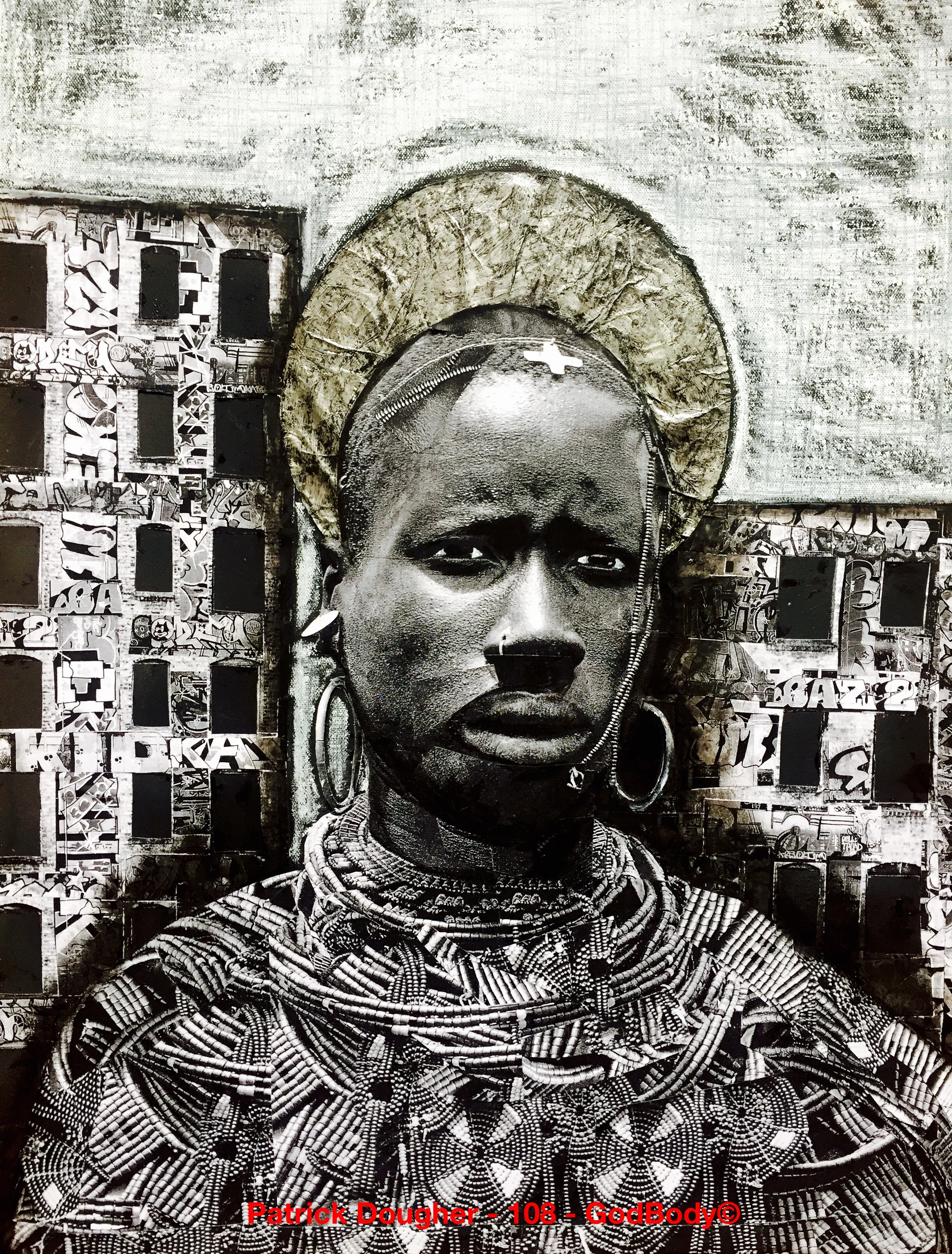  Collage/Acrylic on Canvas- 18” x 24” 