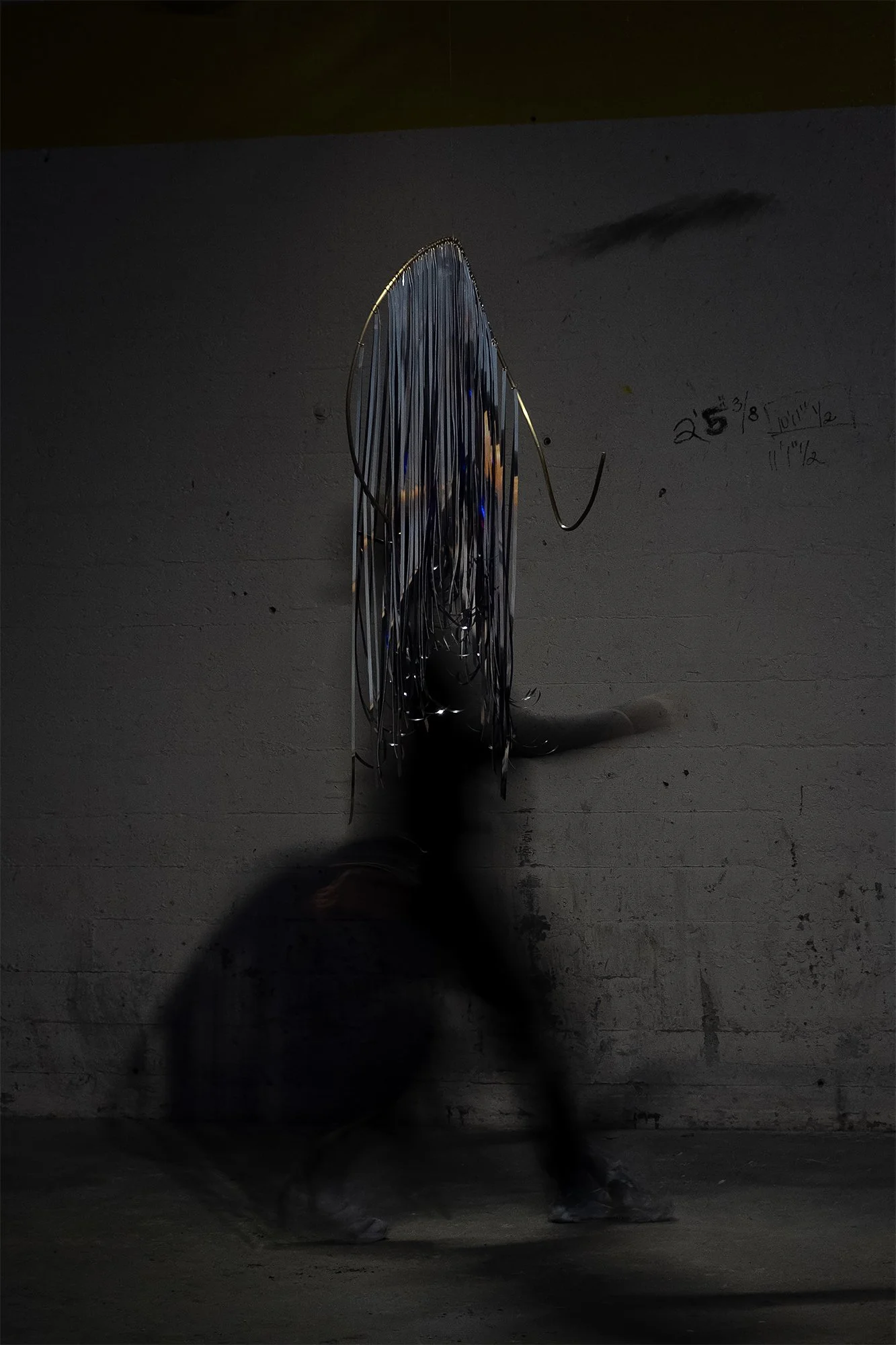 Framed Light Framing II (a photograph, glass, brass, and window film)