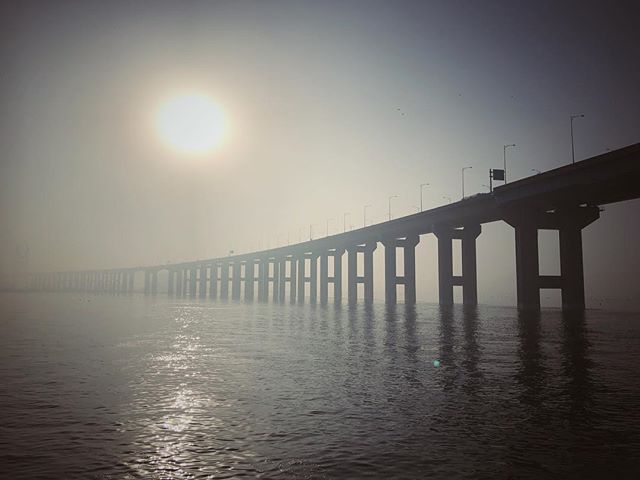 Misty Seohae grand bridge in Pyeongtaek, South Korea. #iphone #morning #mist #haze #landscape #bridge #korea #southkorea #서해대교 #안개 #풍경 #아이폰 #스마트폰사진 #오늘아침