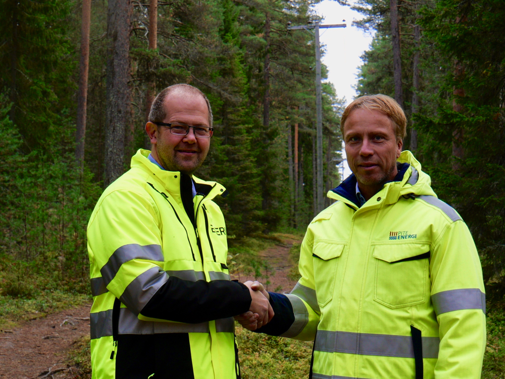 Magnus Karlsson, Vd Exeri och Jörgen Andersson Strand, chef elnät på PiteEnergi