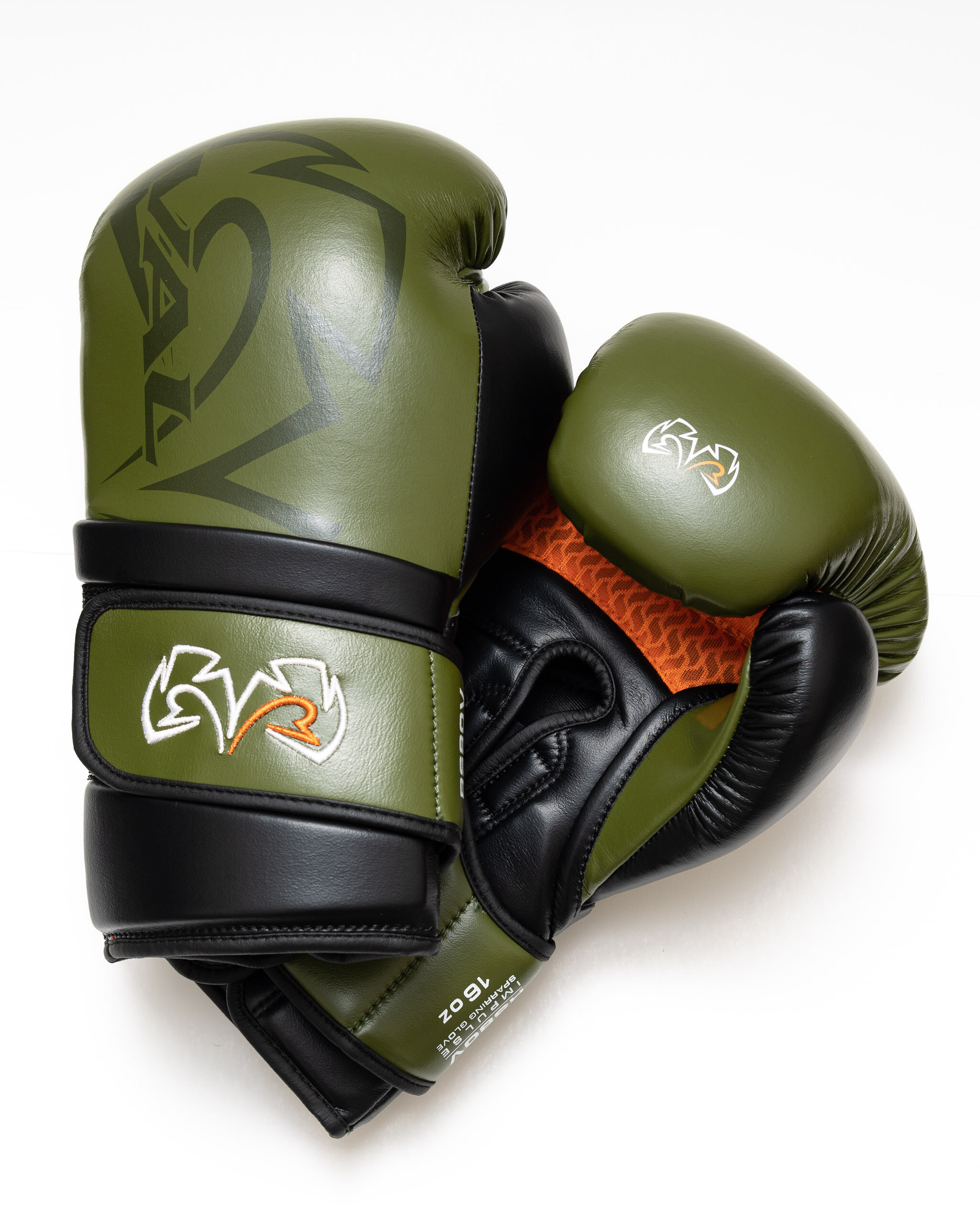 RS80V Rival Boxing Gloves Sparring Khaki Green Impulse 