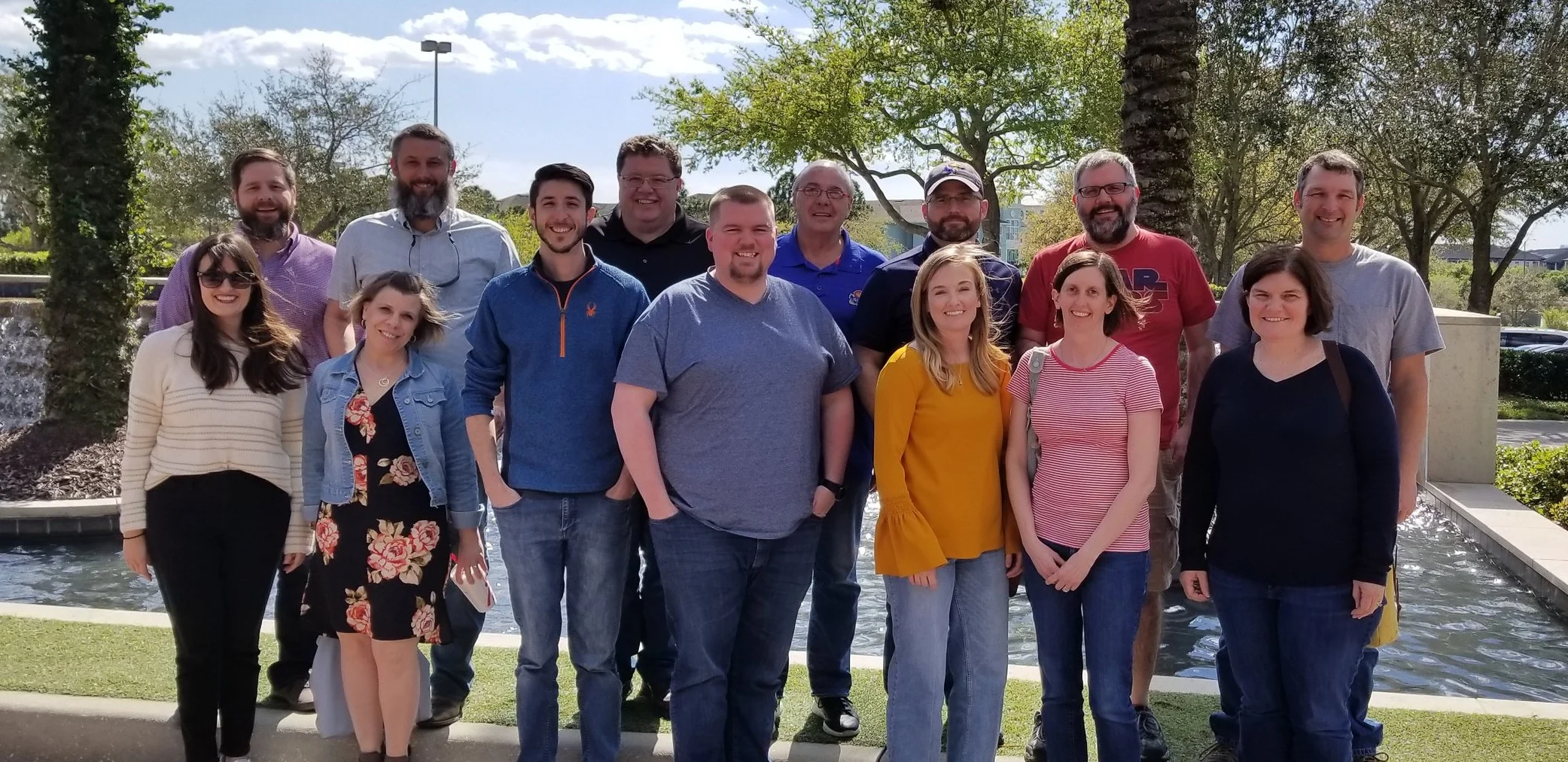 The whole Kansas crew! Left to Right: Sarah and Josh Siders, Kara & Andrew Hulburt, Andrew Smidt, Steve McVey, Mark Adams, Kansas District Superintendent Rev. Ed Rotz, Dave and Shauna Sturgeon, Jenny and James Thompson and Amy and Jimmy Vuncannon.