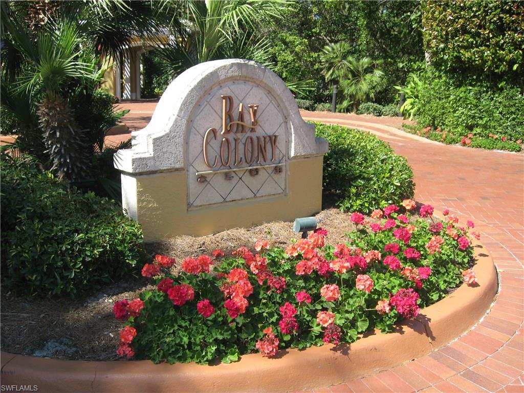 Entrance to the Bay Colony Club at Pelican Bay in North Naples Florida