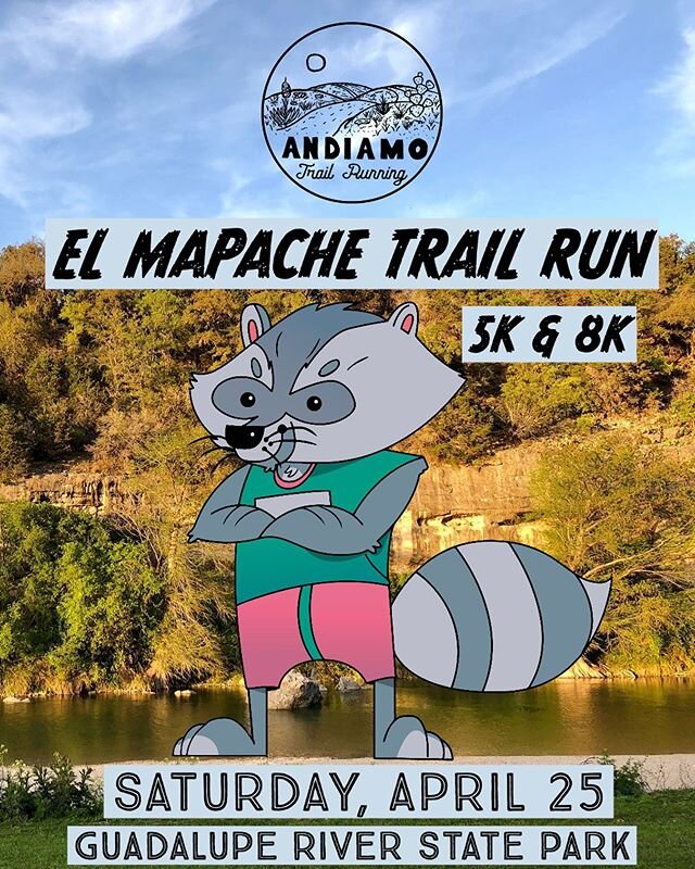We are excited to announce the date for the second annual El Mapache Trail Run by Andiamo Trail Running! 🦝🌿Join us on Saturday, April 25, 2020 at @guadaluperiverstatepark . Registration opening soon!