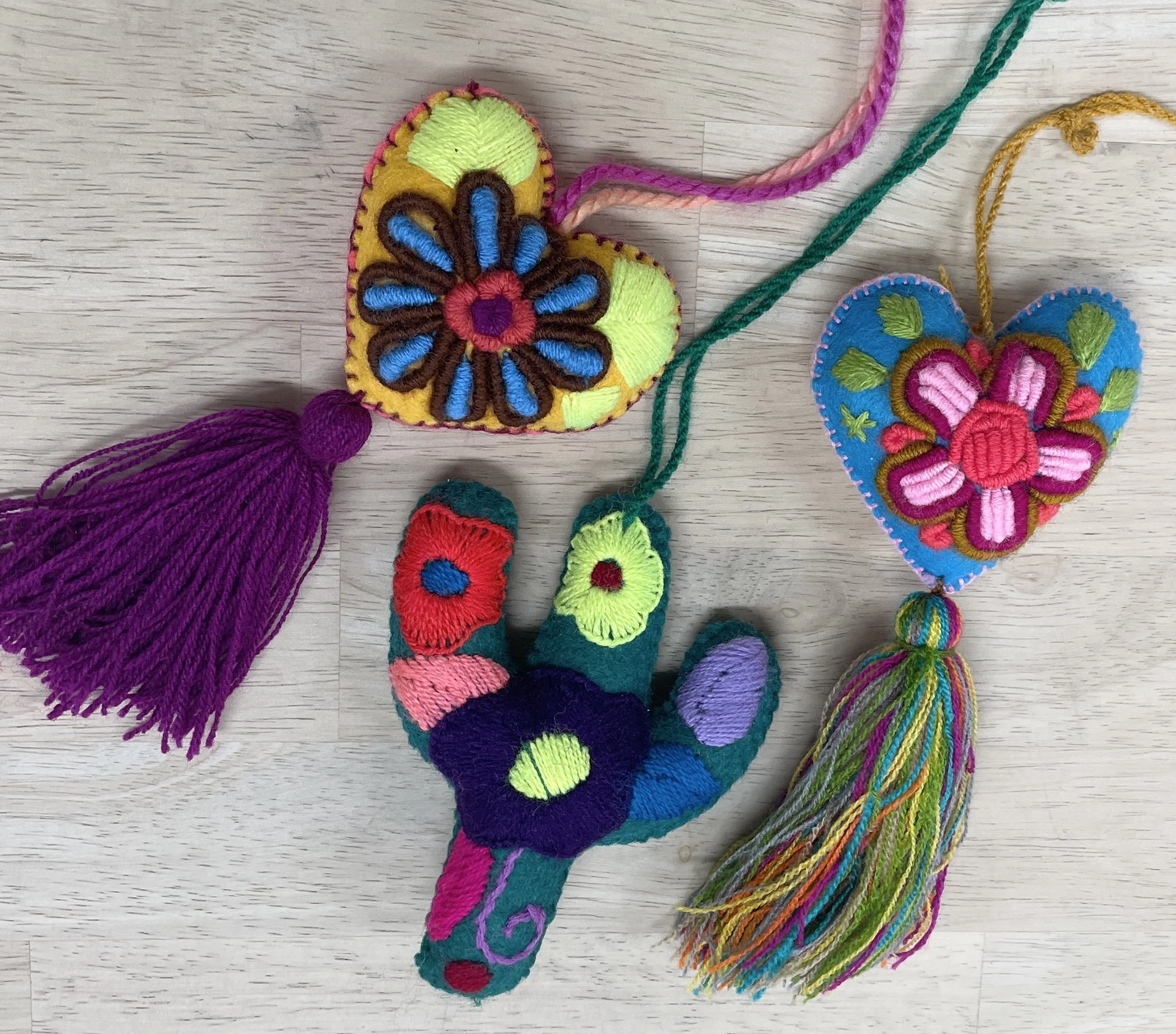 Embroidery on felt