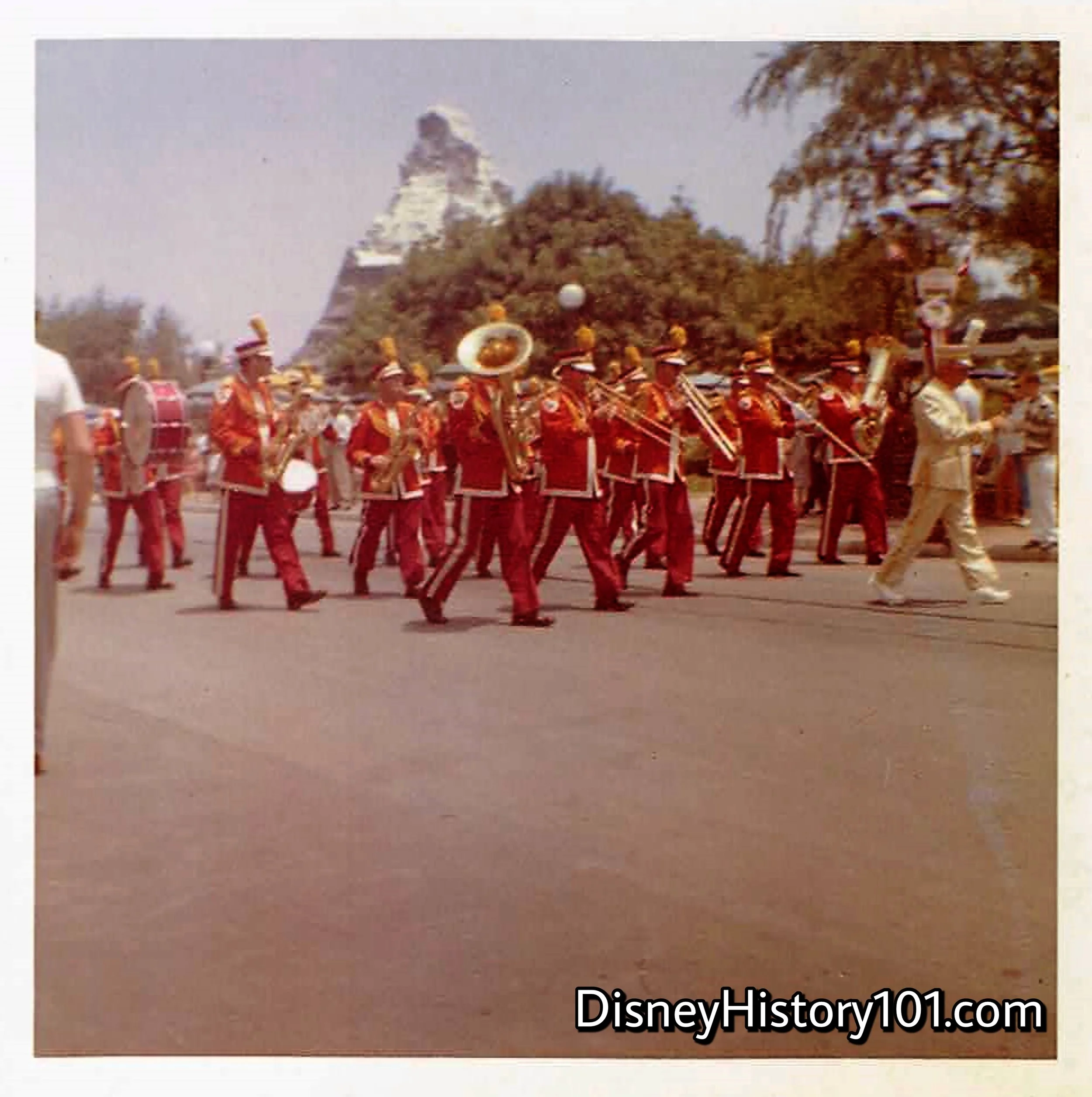 Disneyland Marching Band Marching from the Plaza, (July, 1959)