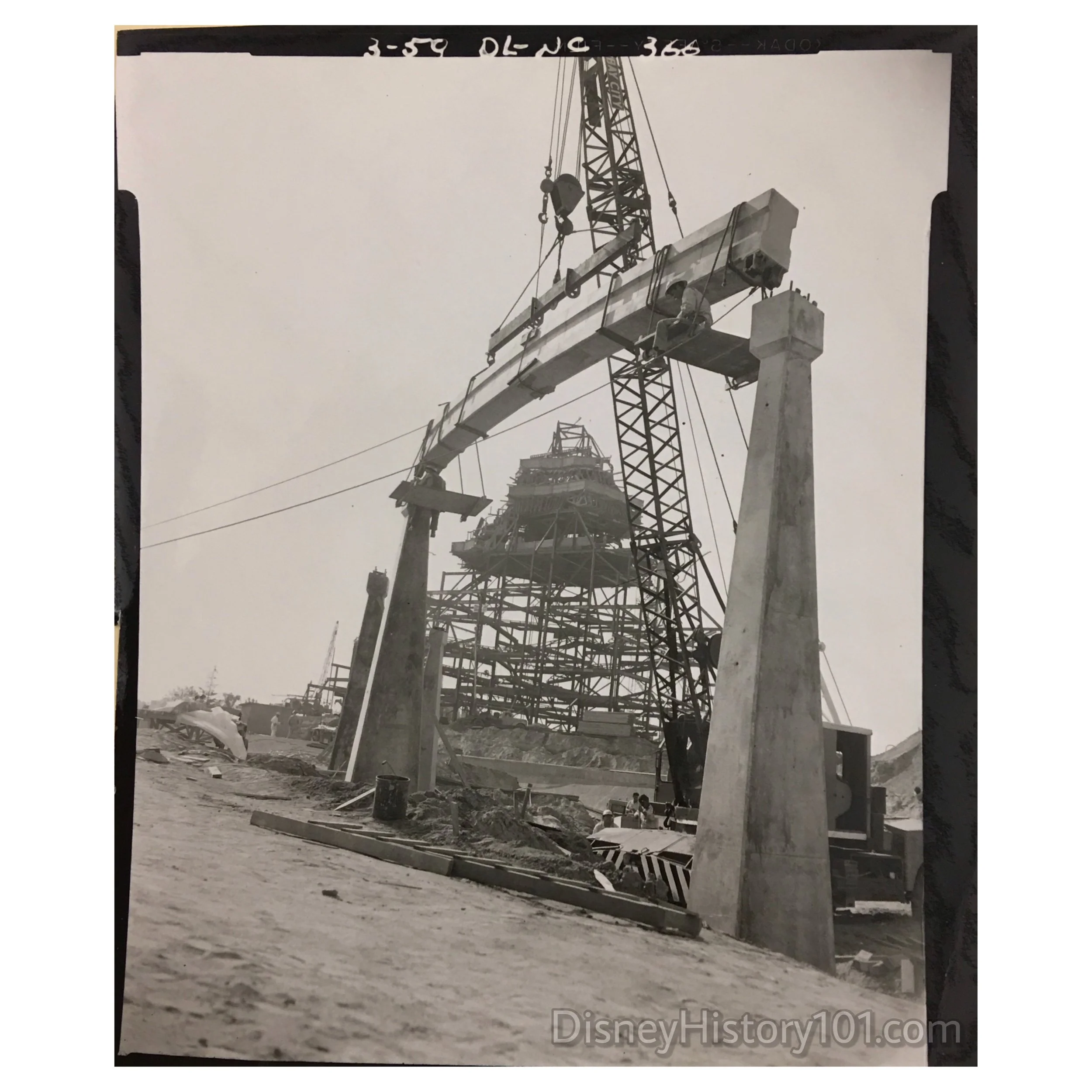 Monorail Pier Placement, (March, 1959)