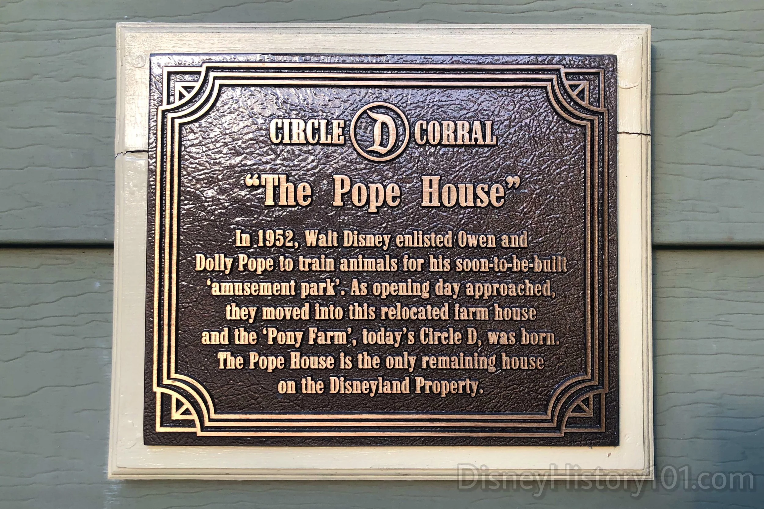 THE POPE HOUSE of DISNEYLAND CIRCLE D CORRAL — Disney History 101