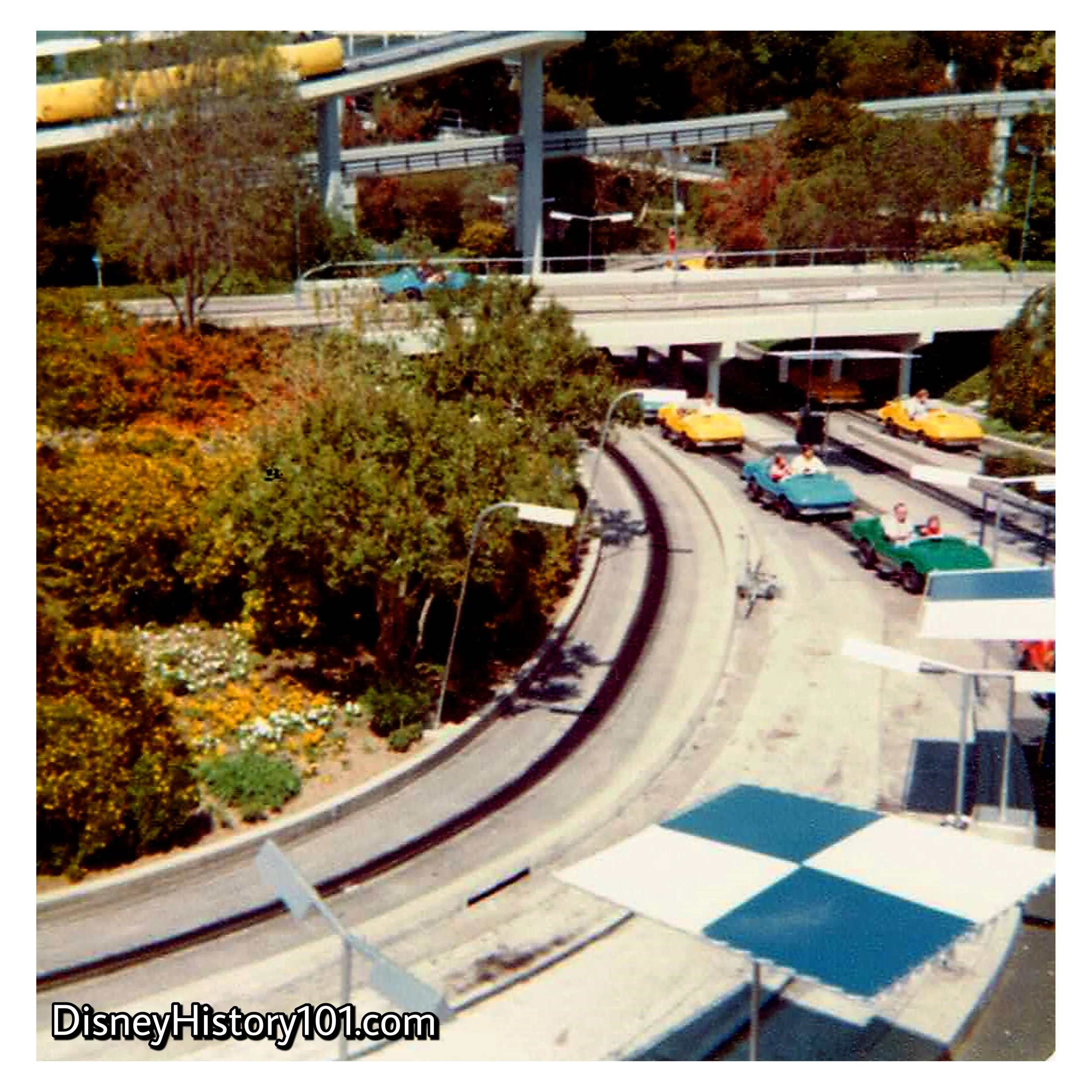 Mark VIIs on the Tomorrowland Autopia, (1978)