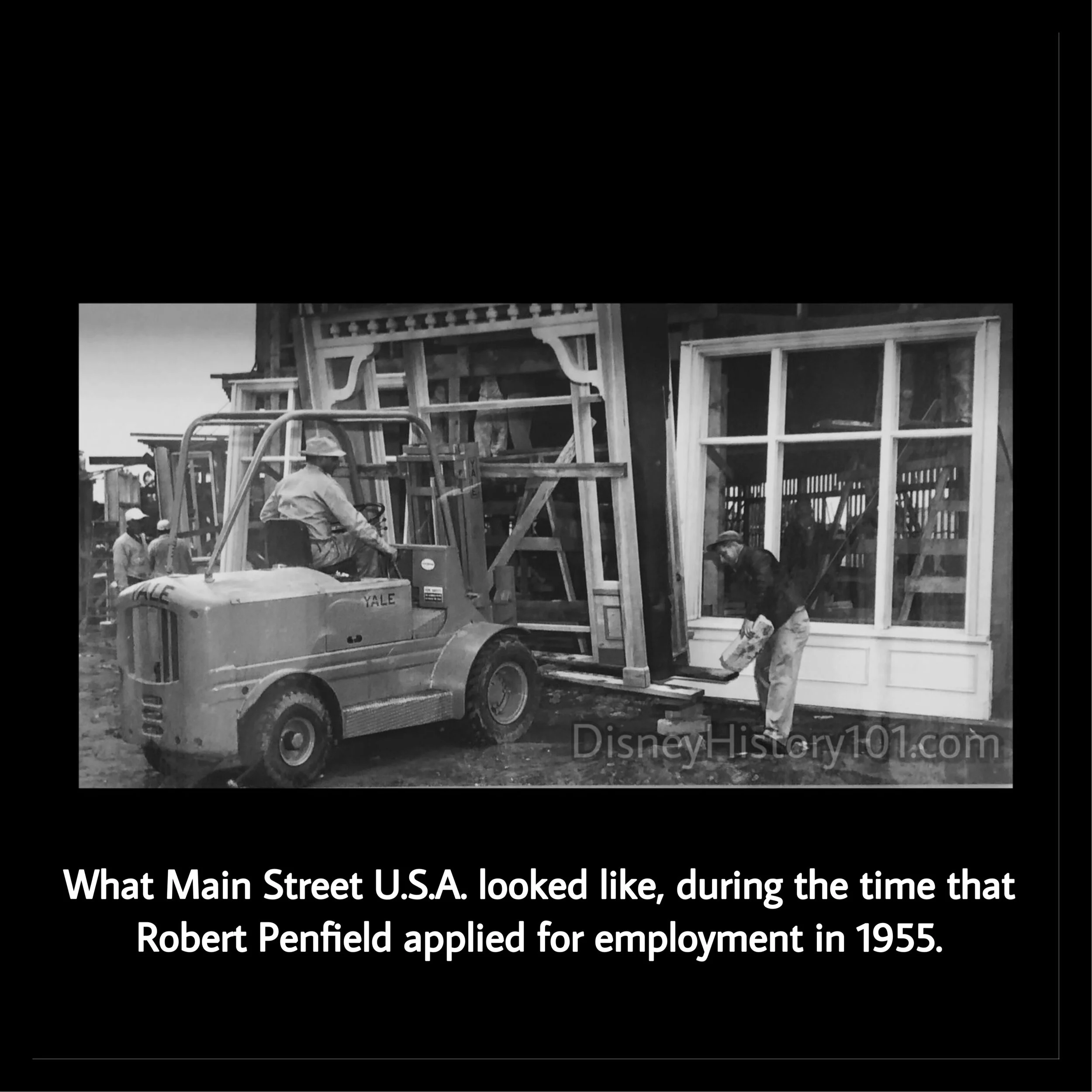 What Main Street looked like, during the time that Robert Penfield applied for employment in 1955.