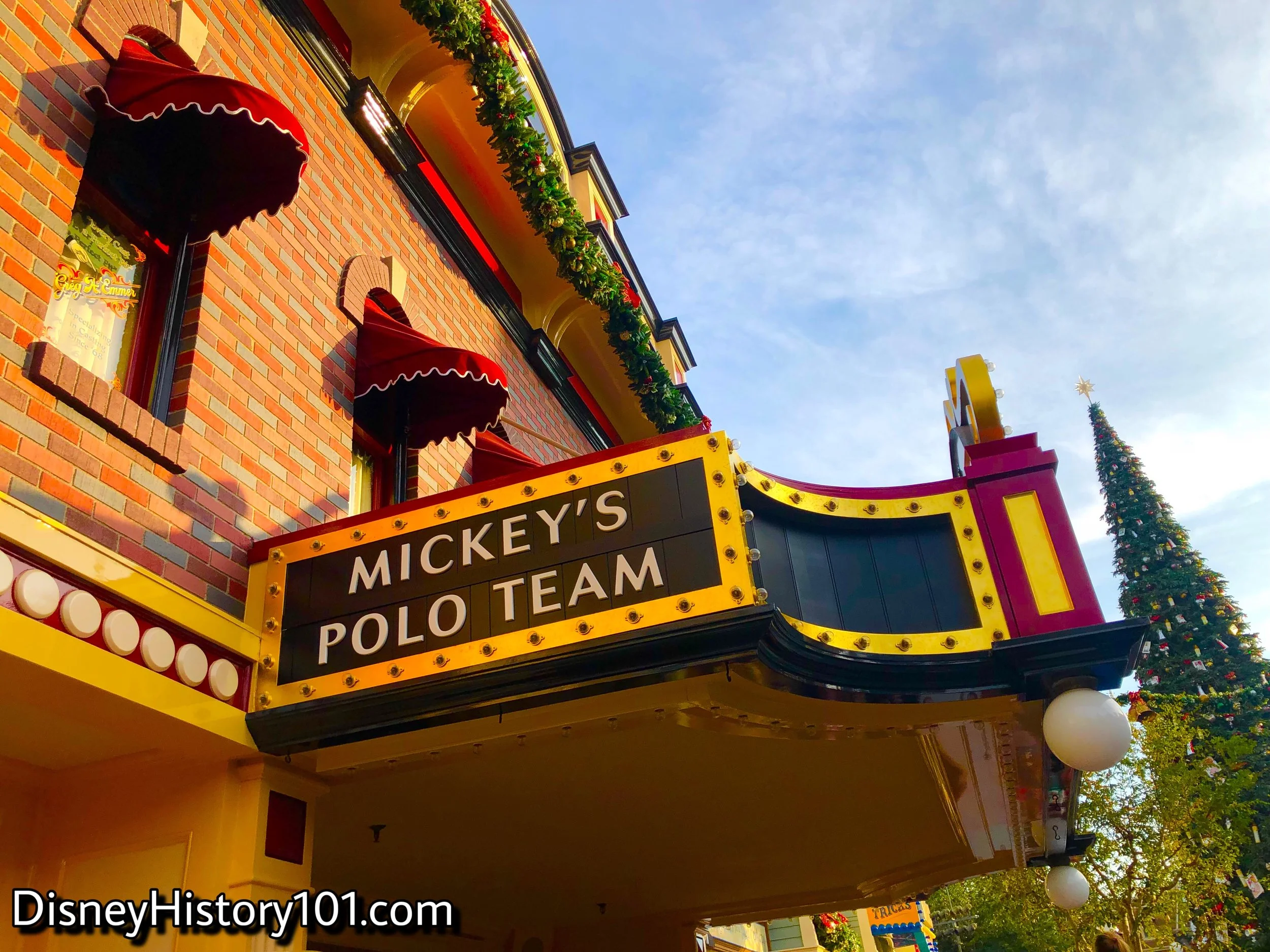Main Street Cinema marquee heralding Mickey’s Polo Team.