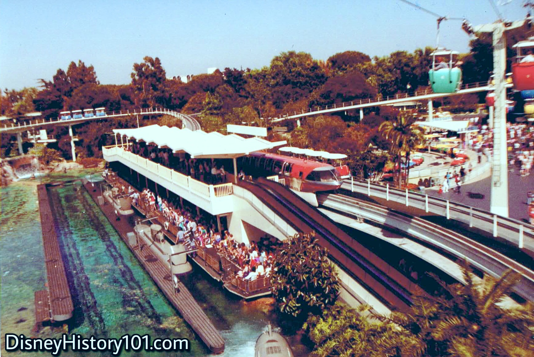 REENTERING THE PARK AND TOMORROWLAND SEGMENT - Monorail Mark II Red