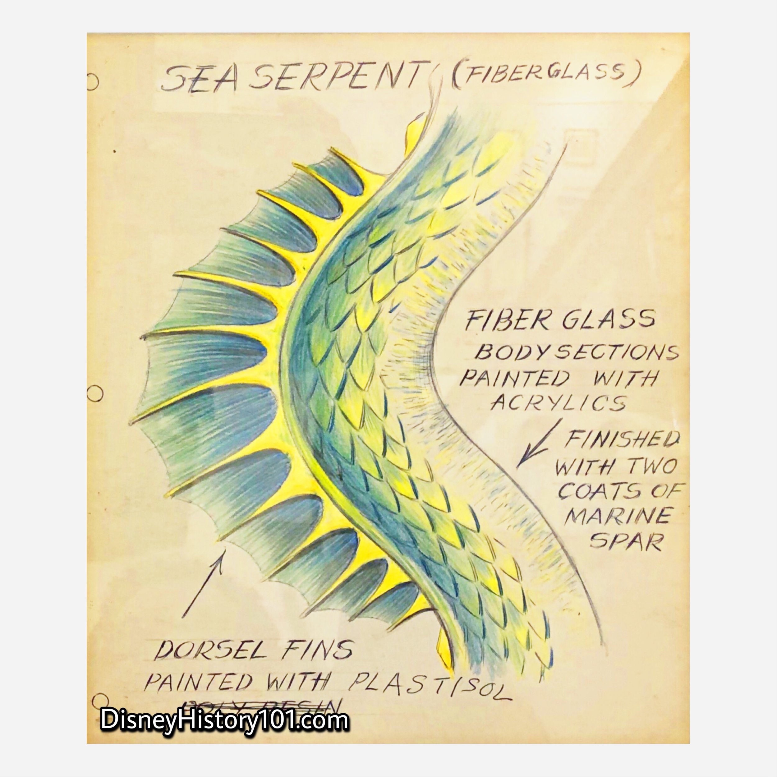 "Submarine Voyage" Sea Serpent Painting, 1967; Former Richard Kraft Collection