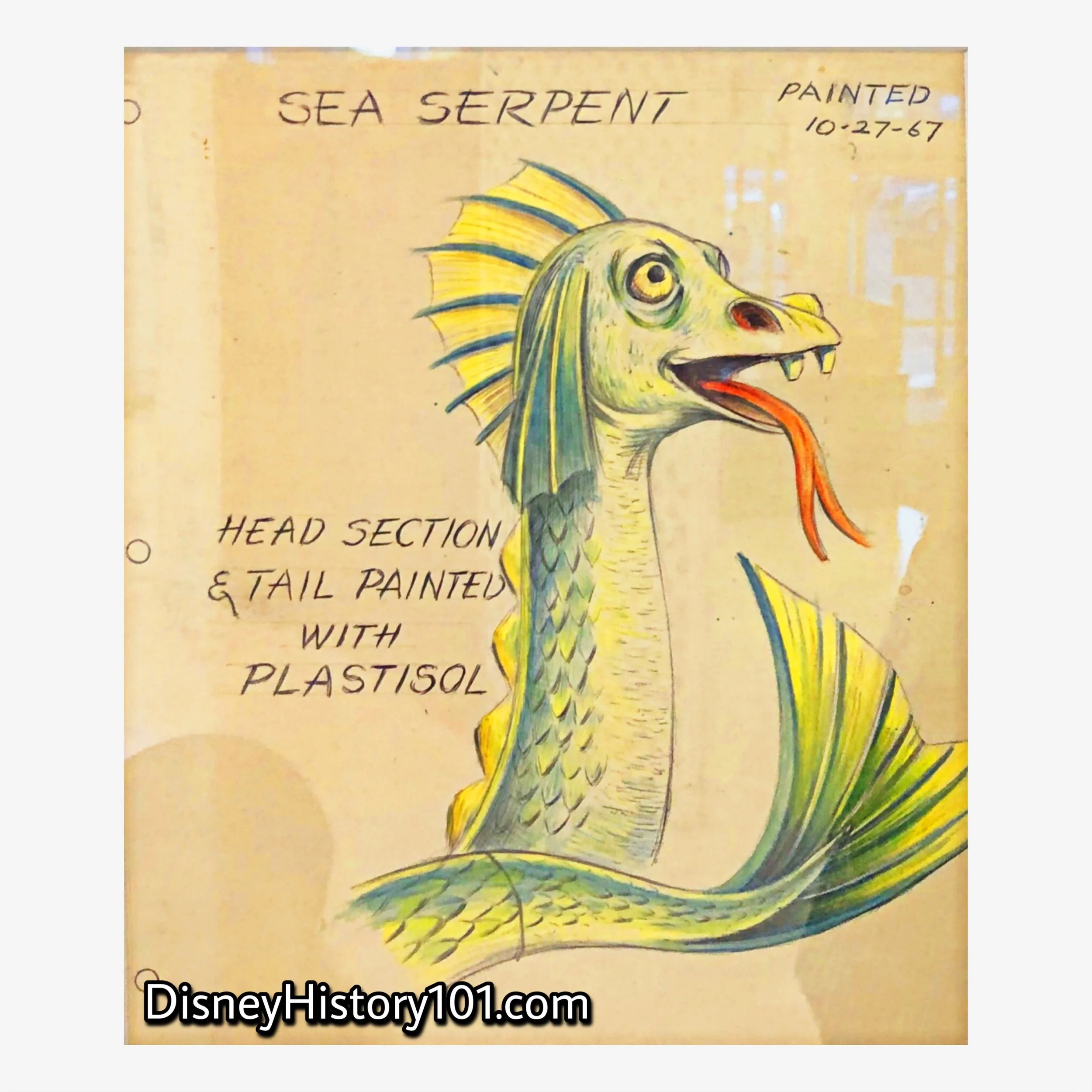 "Submarine Voyage" Sea Serpent Painting, (1967) - Former Richard Kraft Collection