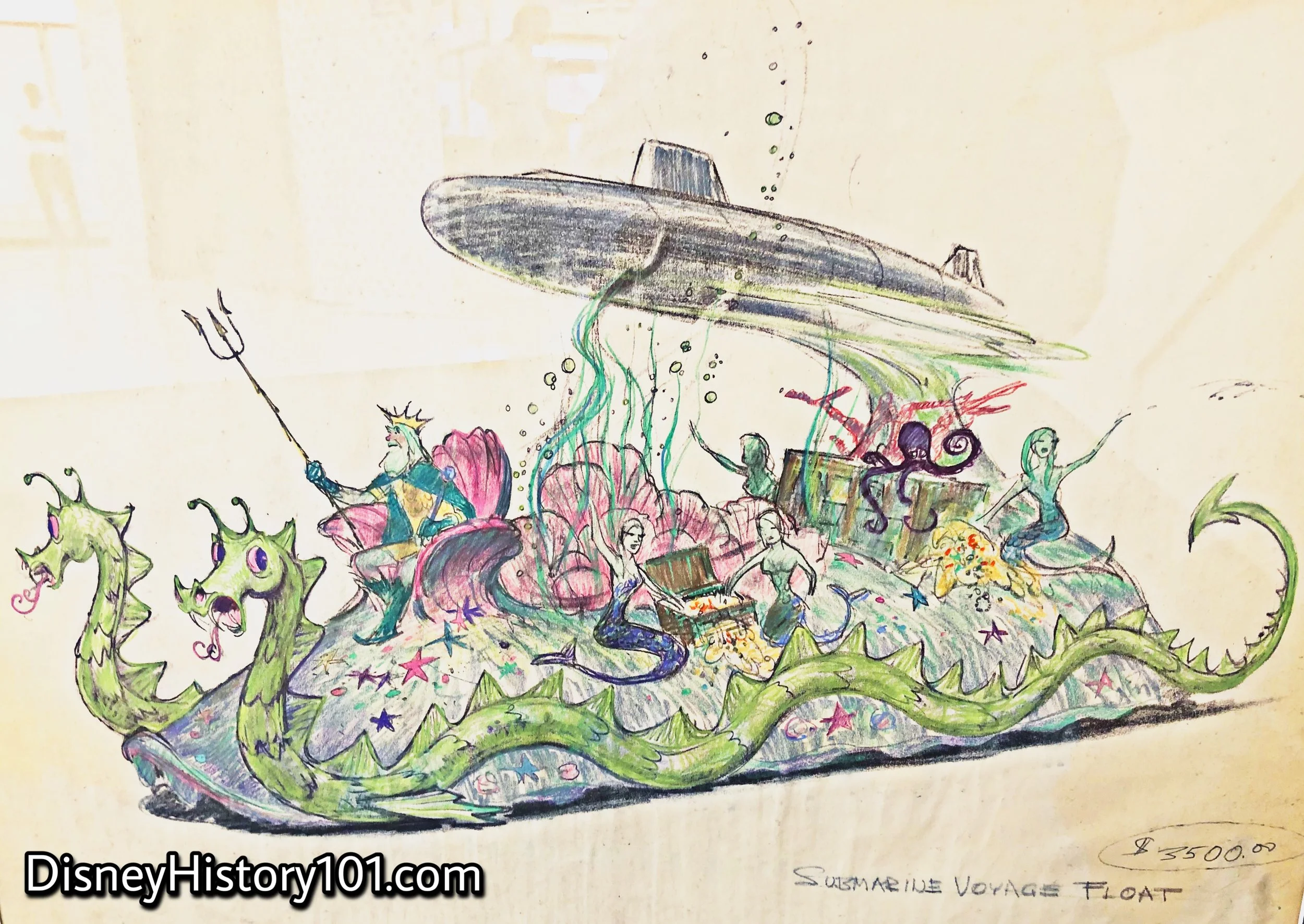 "Submarine Voyage" Disneyland Float Design, (1959)