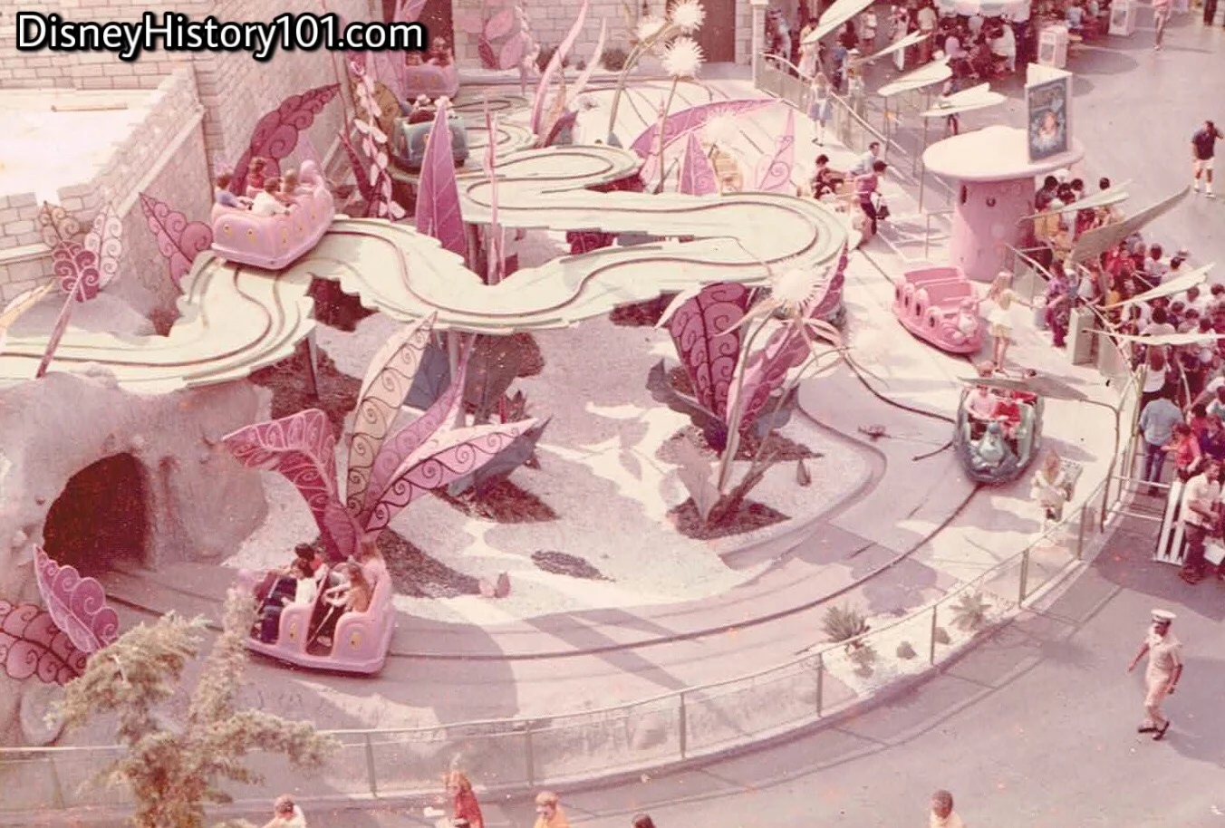 Note the Architectural Facade and Hardscape of Alice in Wonderland, September, 1972.