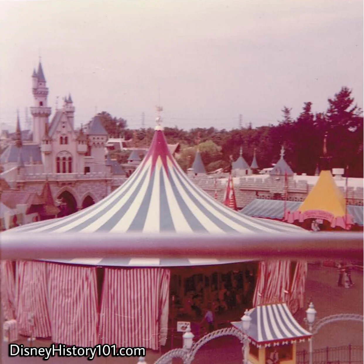 King Arthur Carousel during a period of “Delayed Opening” or “101,” 1972.