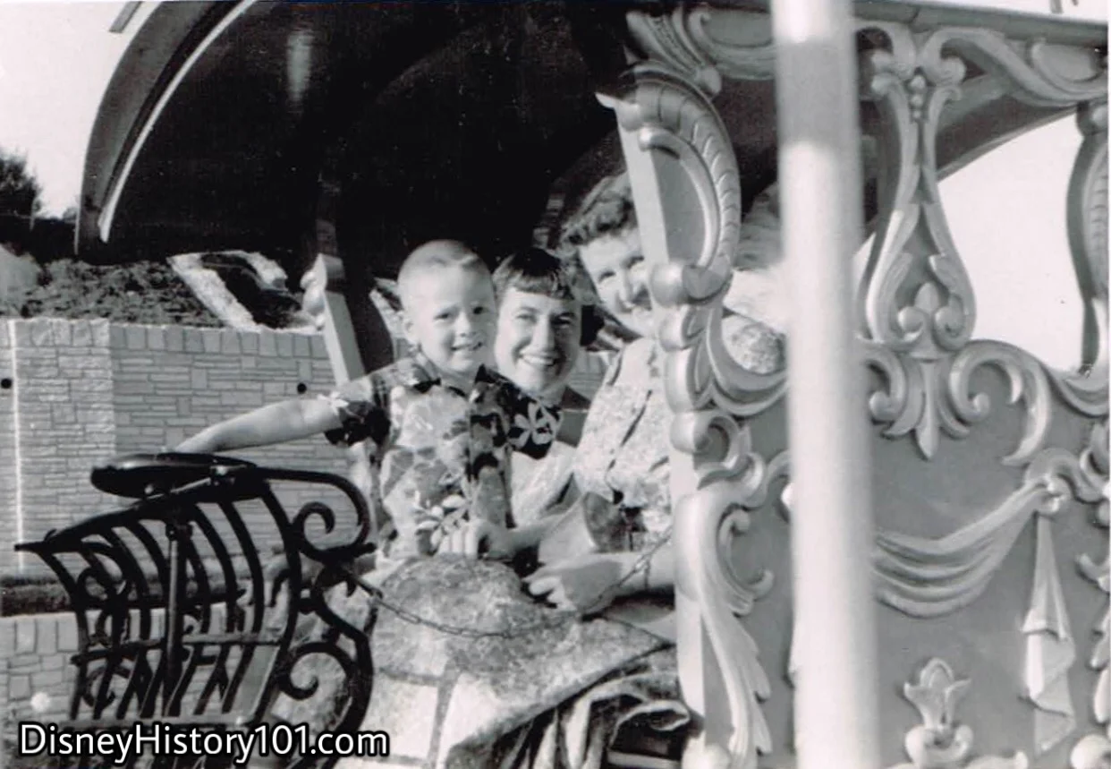 Disneyland Guests & Casey Jr. Circus Train Caboose, (November, 1959)
