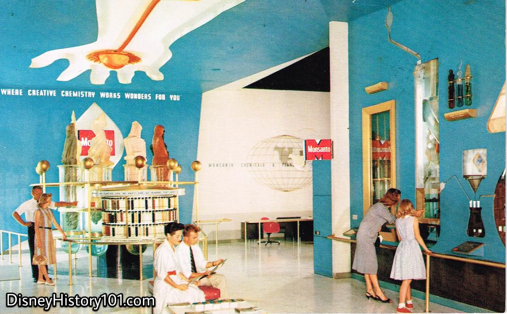 Monsanto Chemical Company's Hall of Chemistry Postcard (Front)