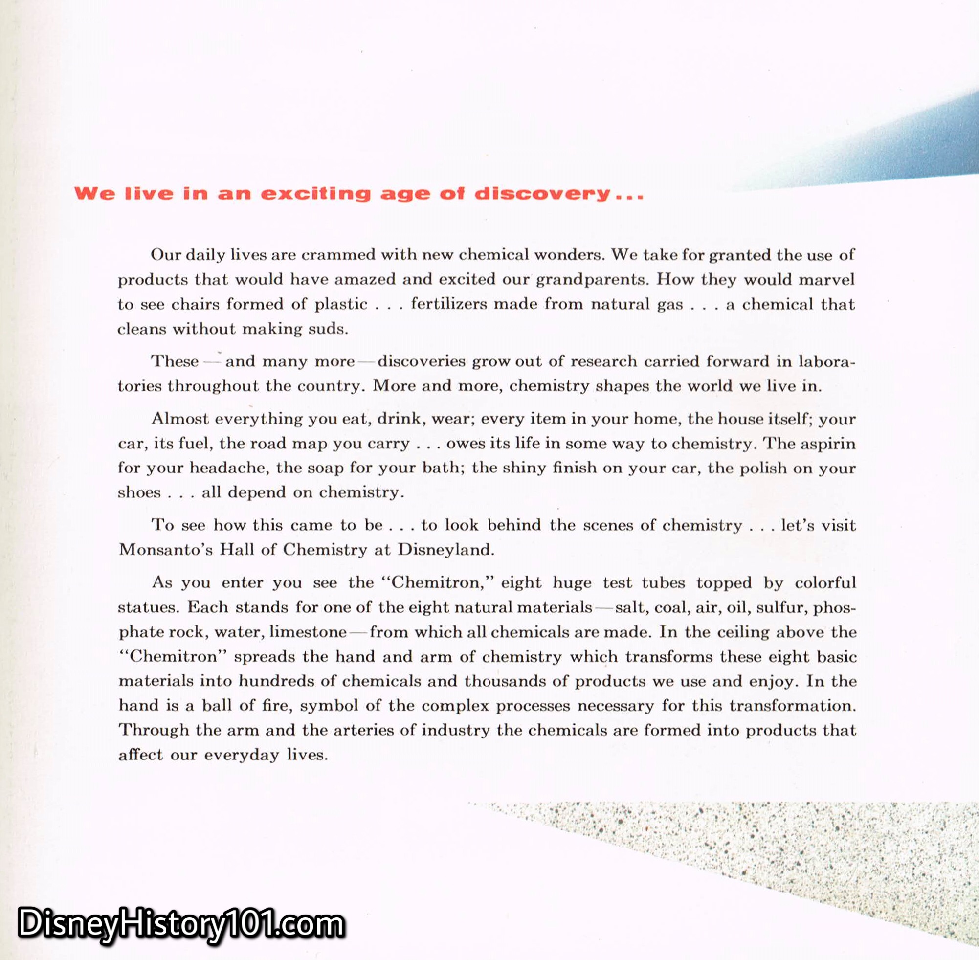 Monsanto Chemical Company's Hall of Chemistry Souvenir Pamphlet