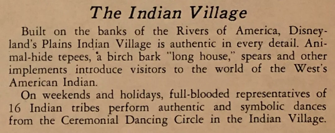THE NEW INDIAN VILLAGE - Excerpt from Disneyland Holiday, Winter, 1957-58.