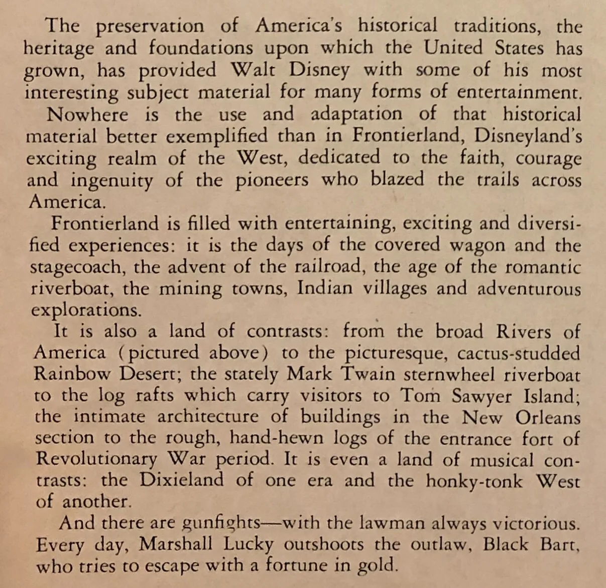 Excerpt from Disneyland Holiday, Winter, 1957-58.