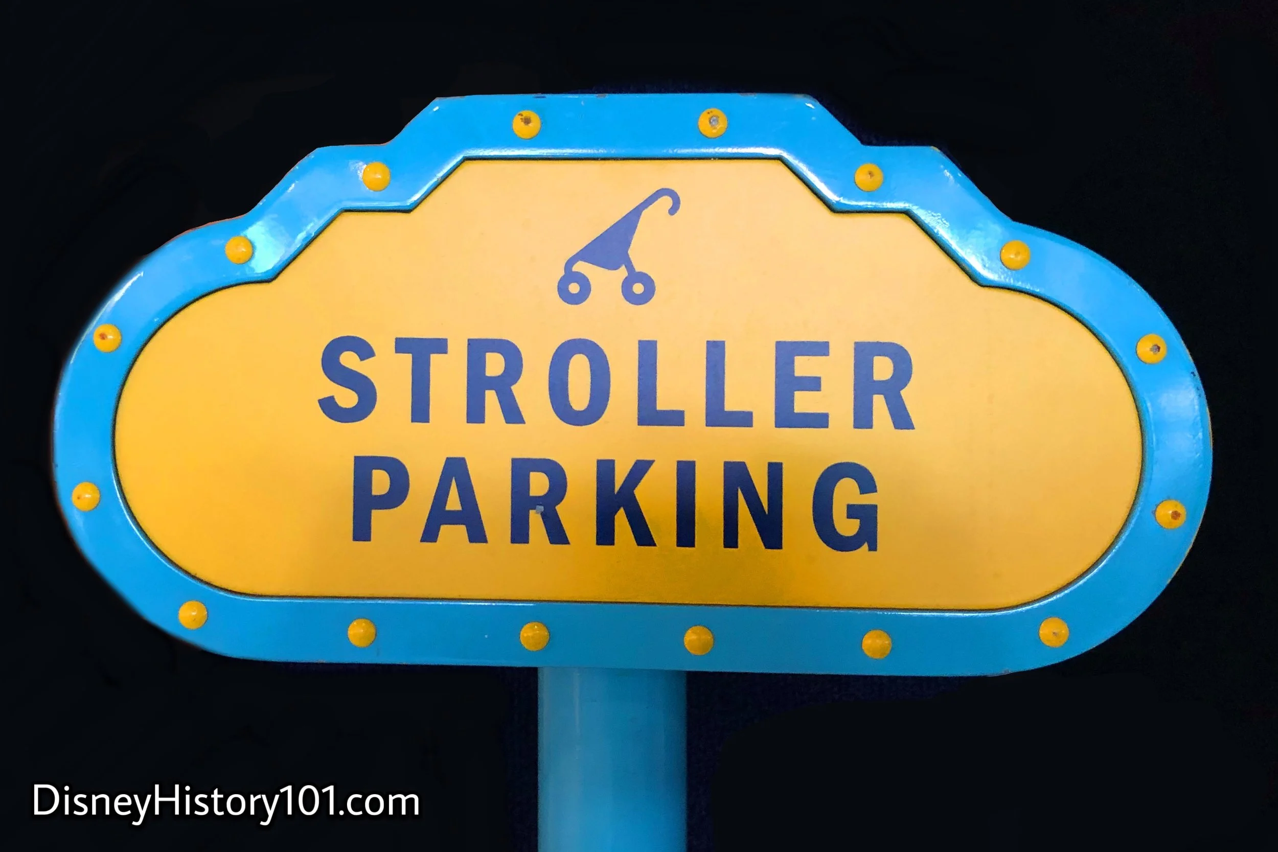 STROLLER PARKING SIGN (Disneyland, c.2000s) A rare sign from Disneyland's "Finding Nemo Submarine Voyage"