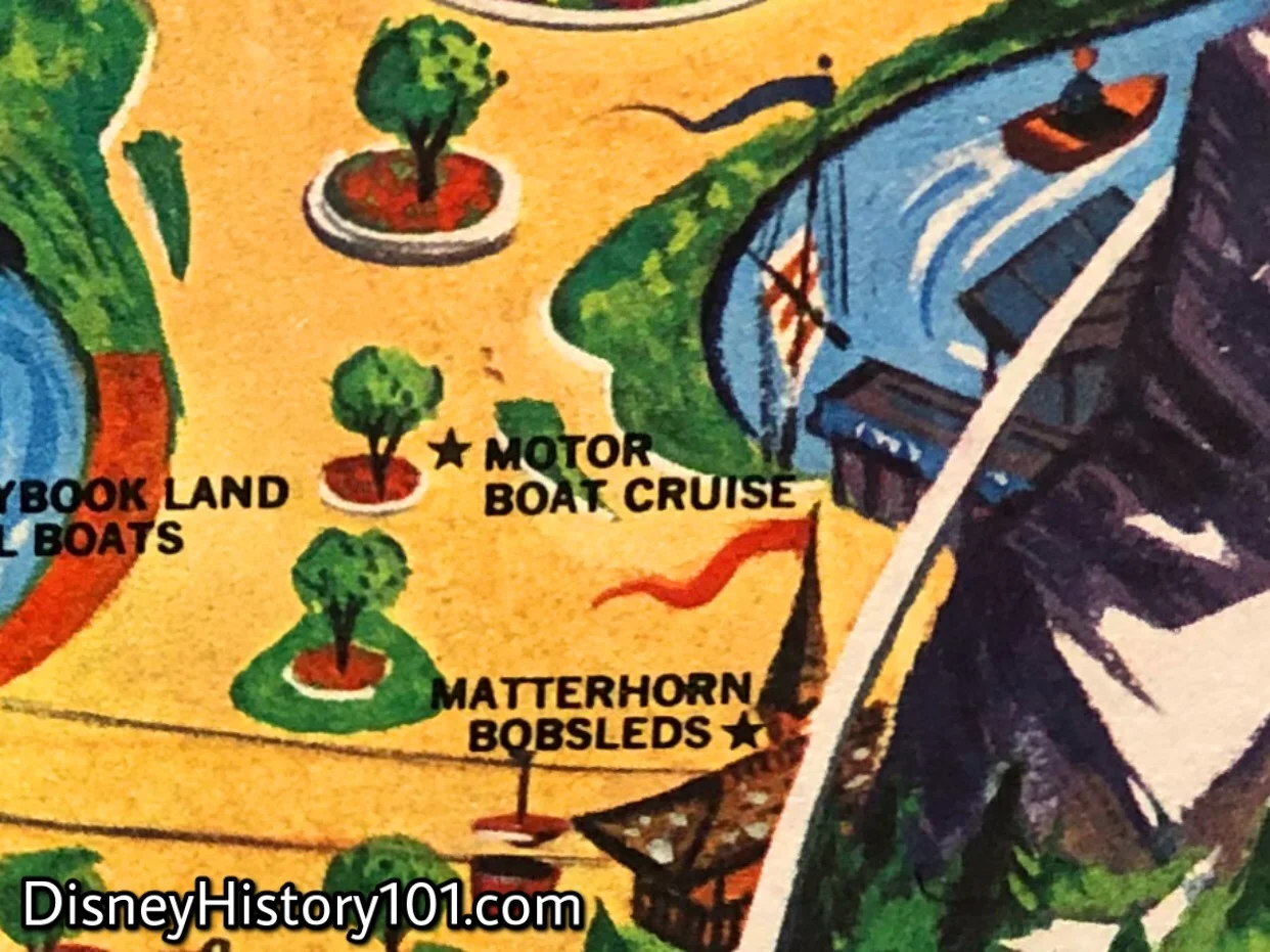 Disneyland Map Excerpt, c. 1960s 