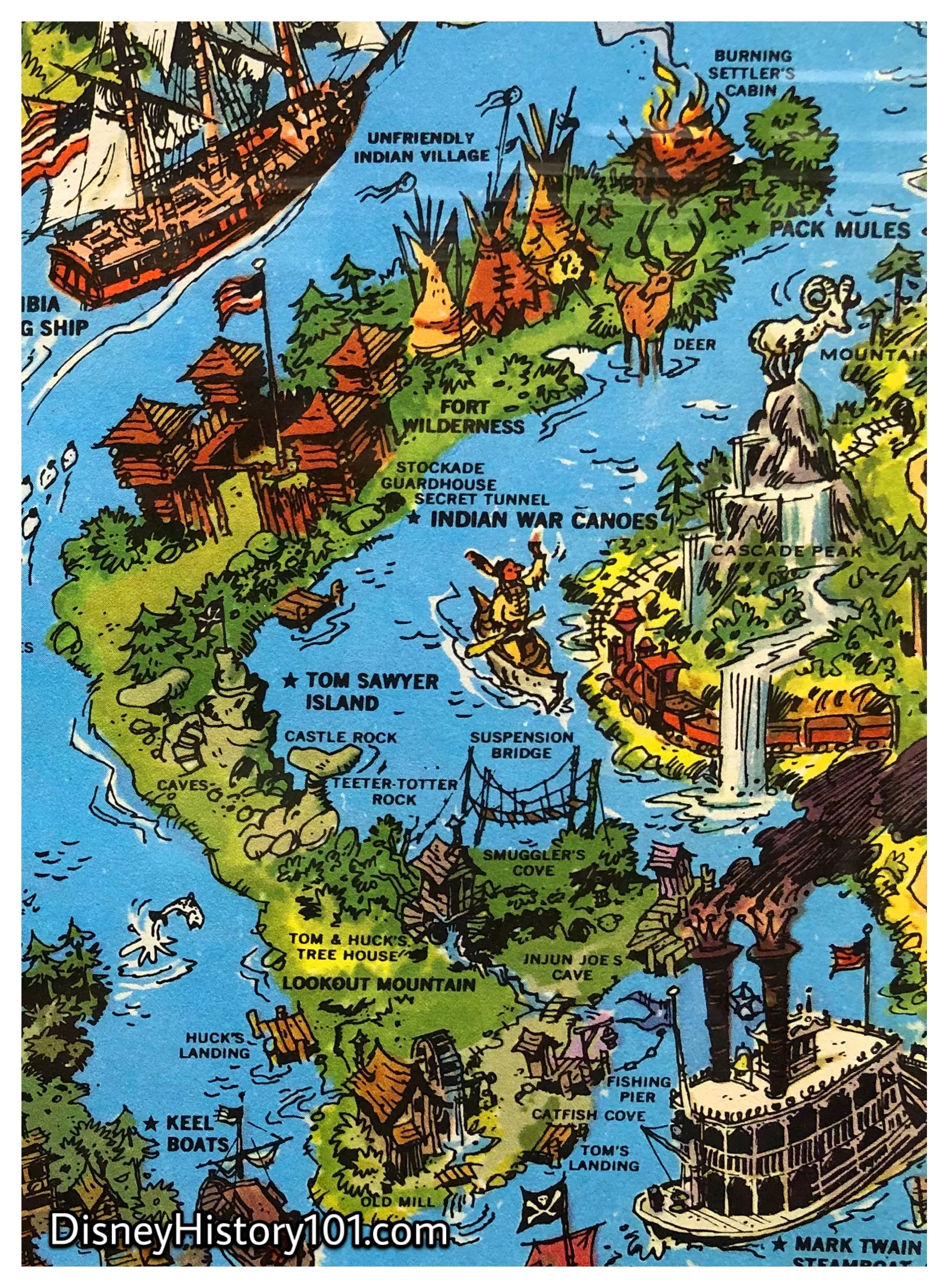 Disneyland Map by Sam McKim Excerpt, 1961