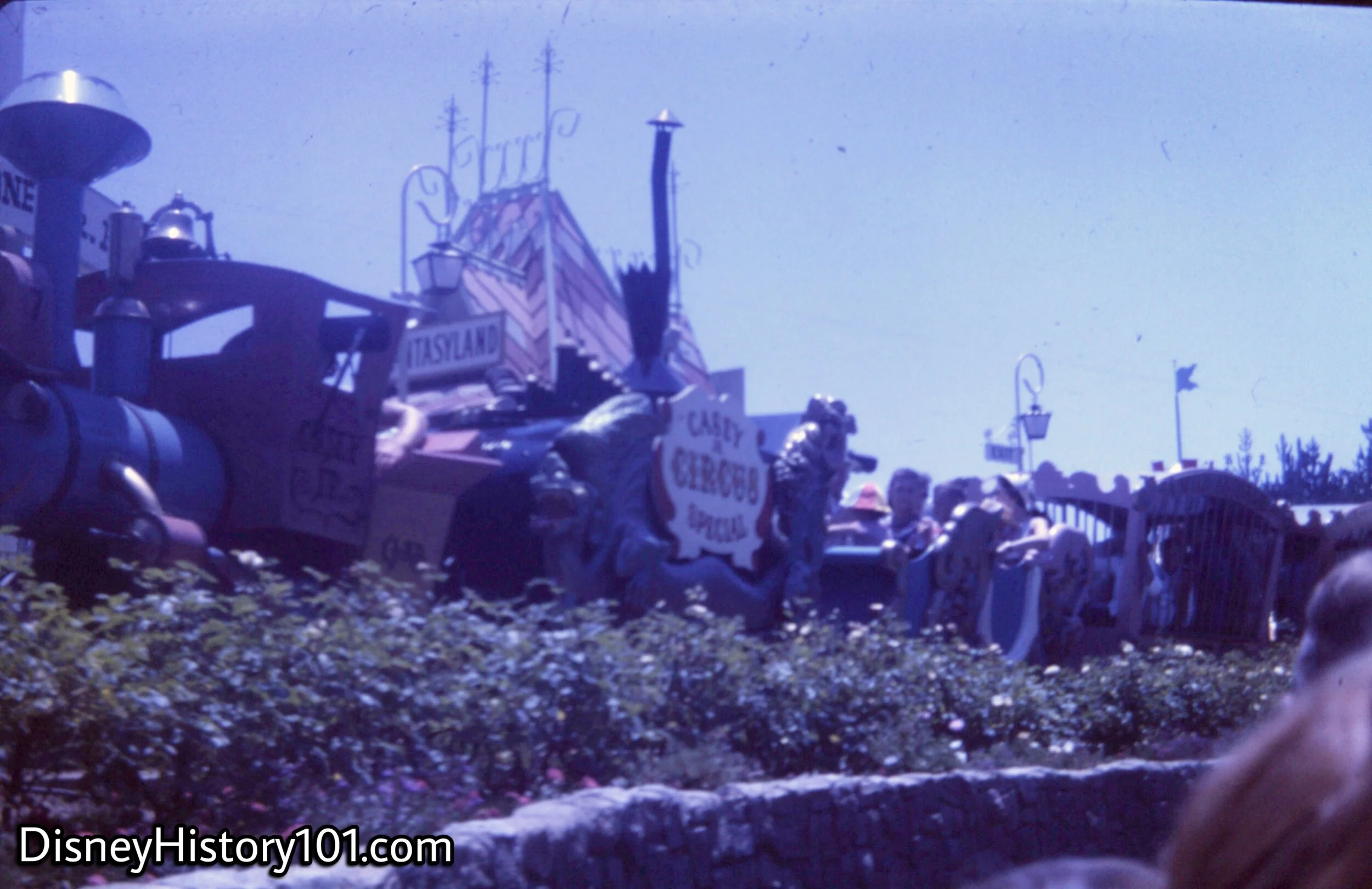 Casey Jr. Circus Train at Station and Loading Platform 