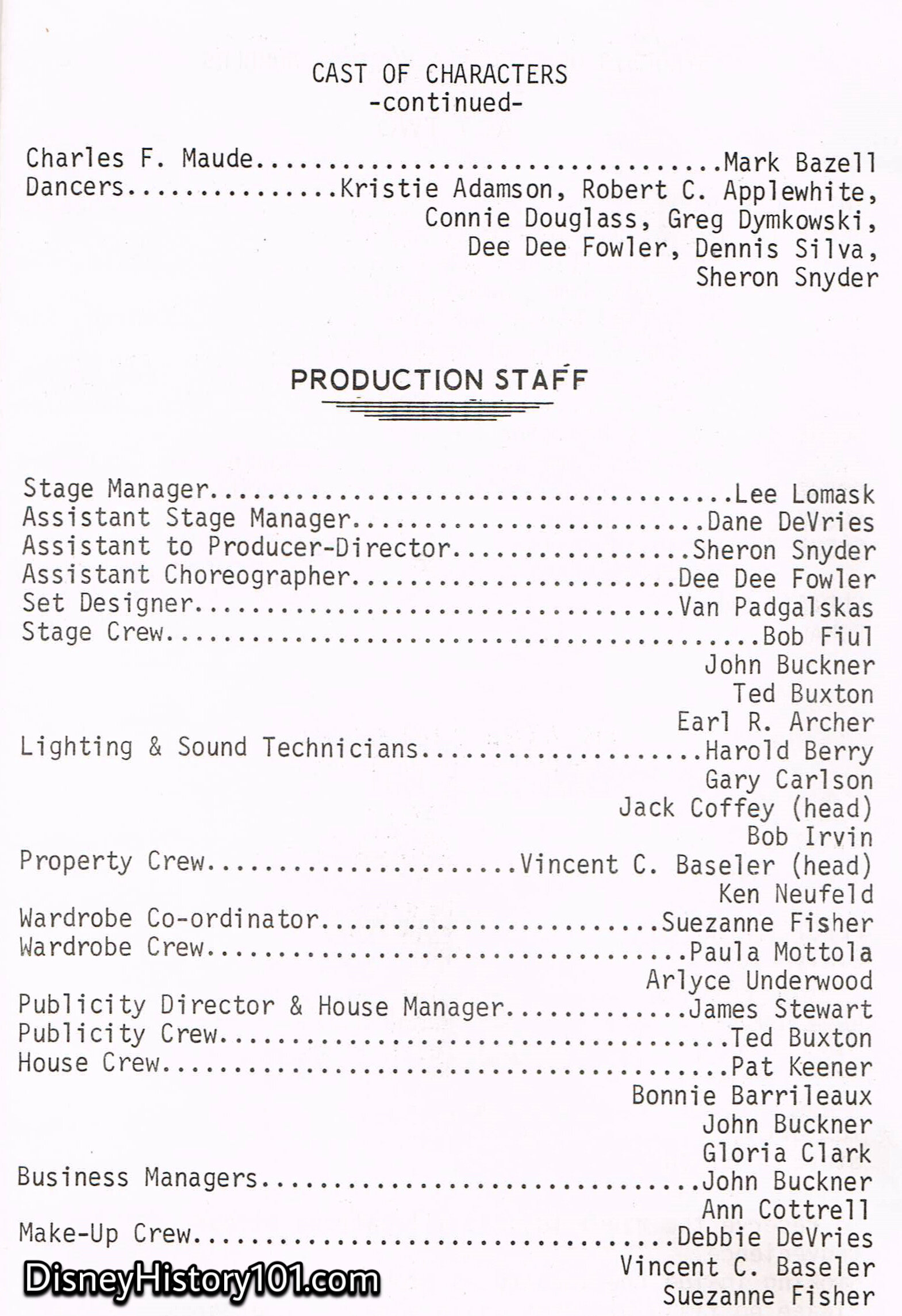 Bye, Bye, Birdie Program, (1971)