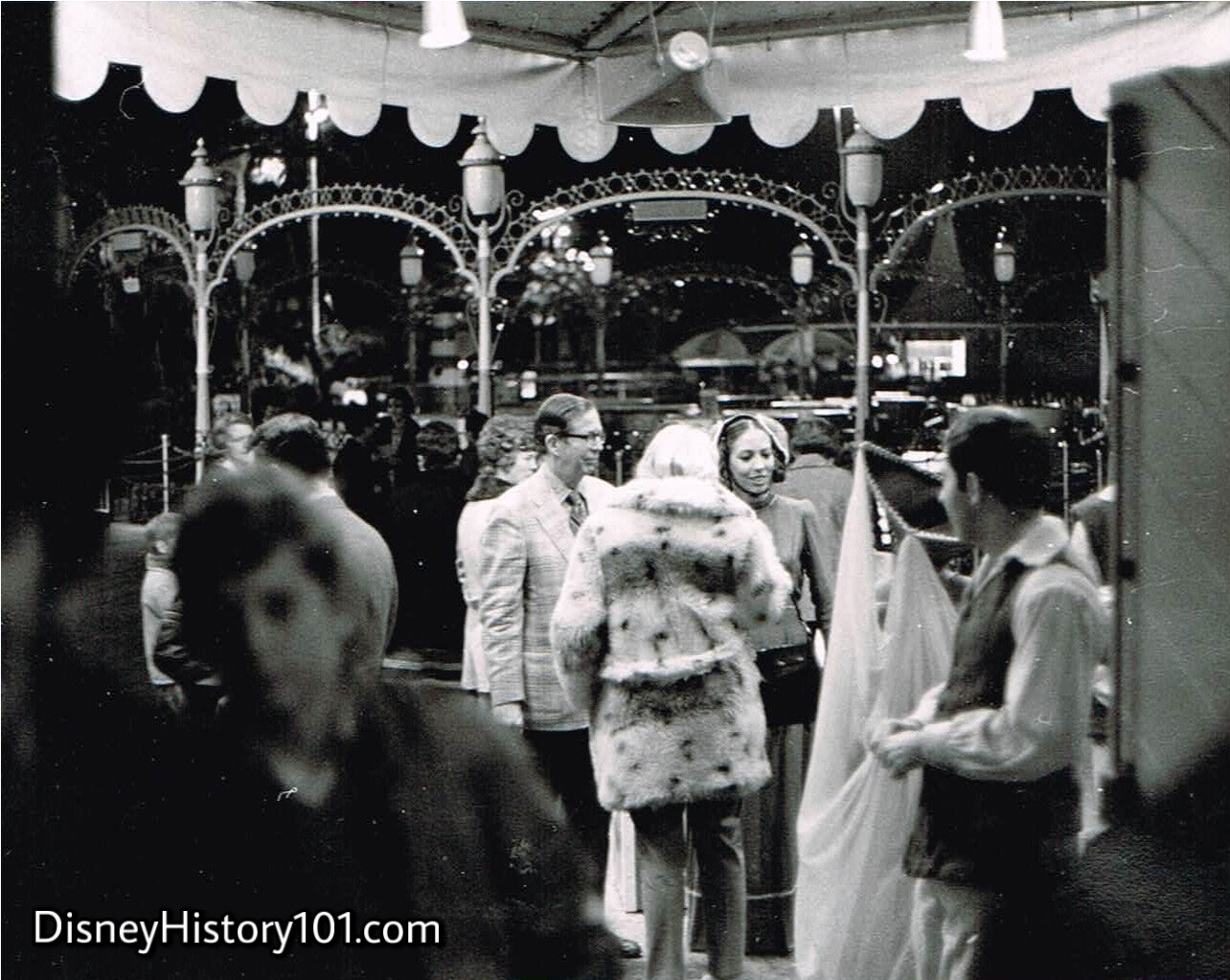  With this production, it became a tradition to meet the audience (and autograph their playbills) after each show.  Straight thru the crowd,  Suezanne Fischer  greets guests between the  Fantasyland Theatre  and  Mad Tea Party Cups . 