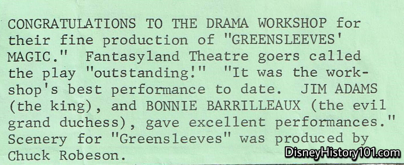 A Contemporaneous Disneyland LINE Excerpt