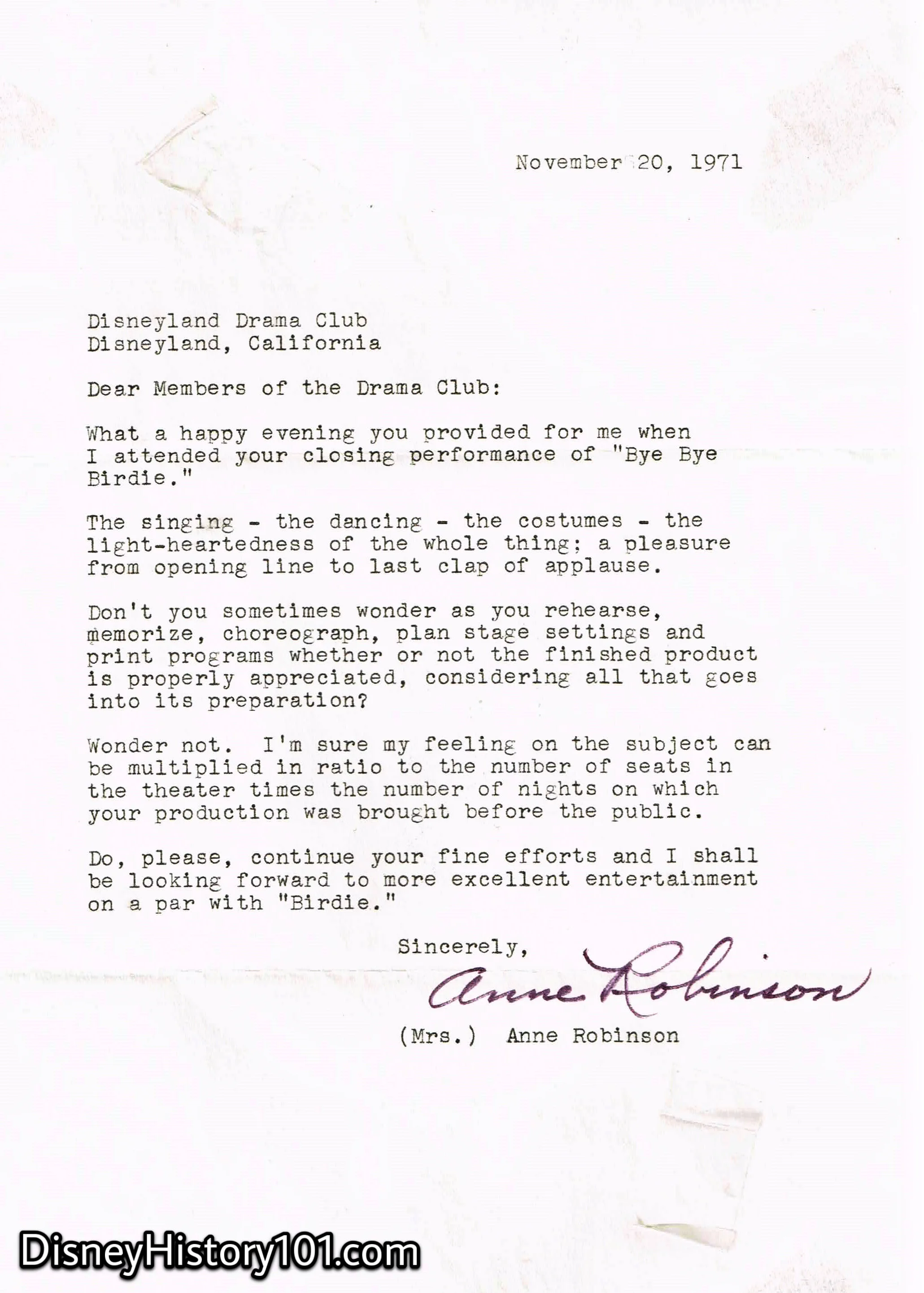 Fan Letter, (c. 1970)