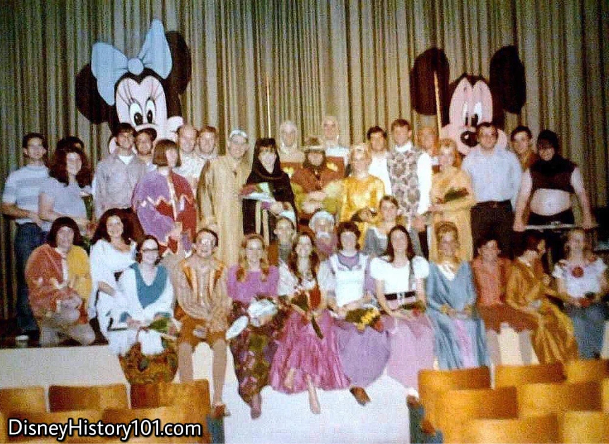 Rumplestiltskin Cast Photo on the Fantasyland Theatre Stage, 1972