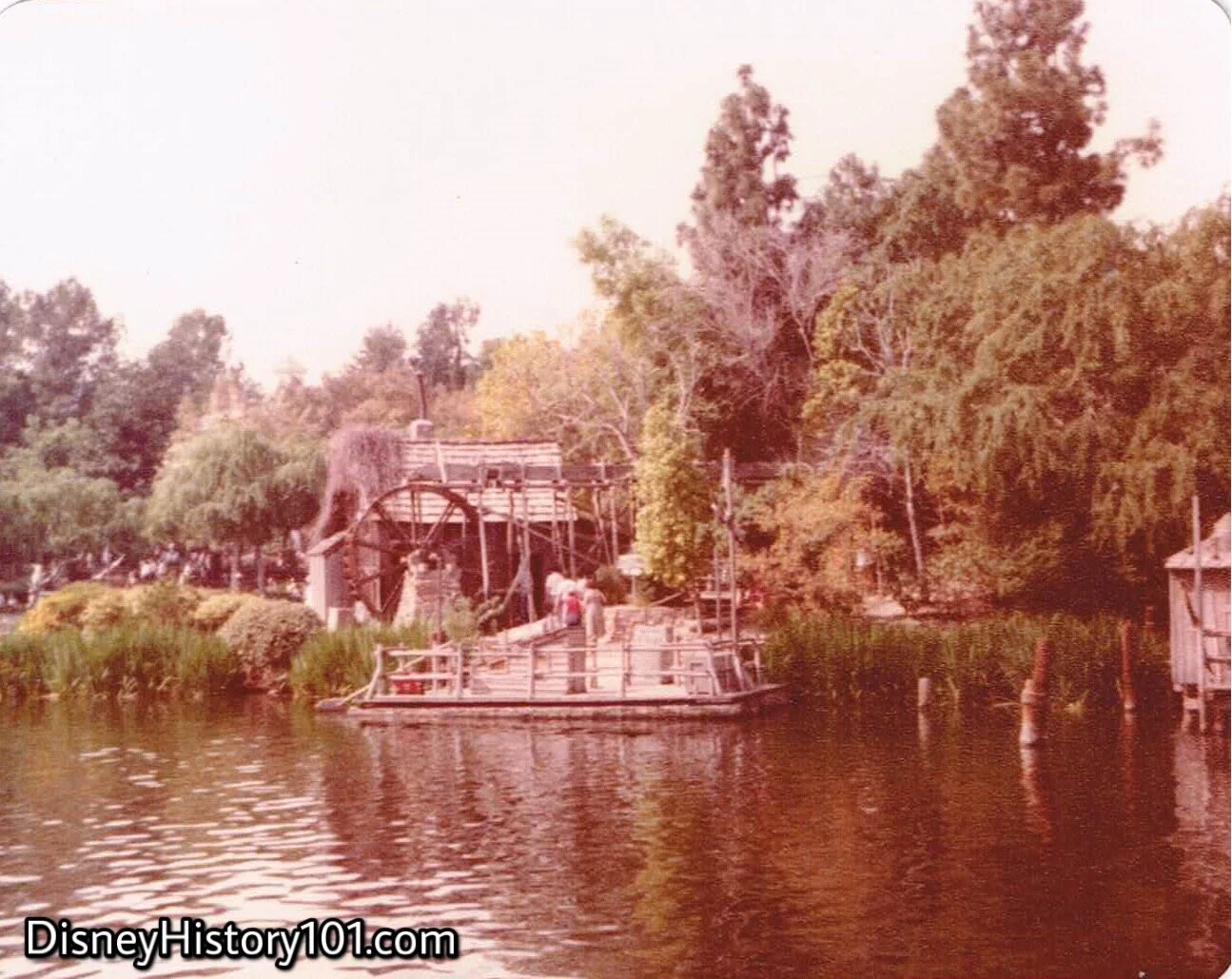  Tom’s Landing  was located between the  Old Mill  and  Fishing Pier  on the Southern portion of  Tom Sawyer Island .  Sometimes the rafts were not in use, sitting tethered to the dock near  Tom’s Landing.  