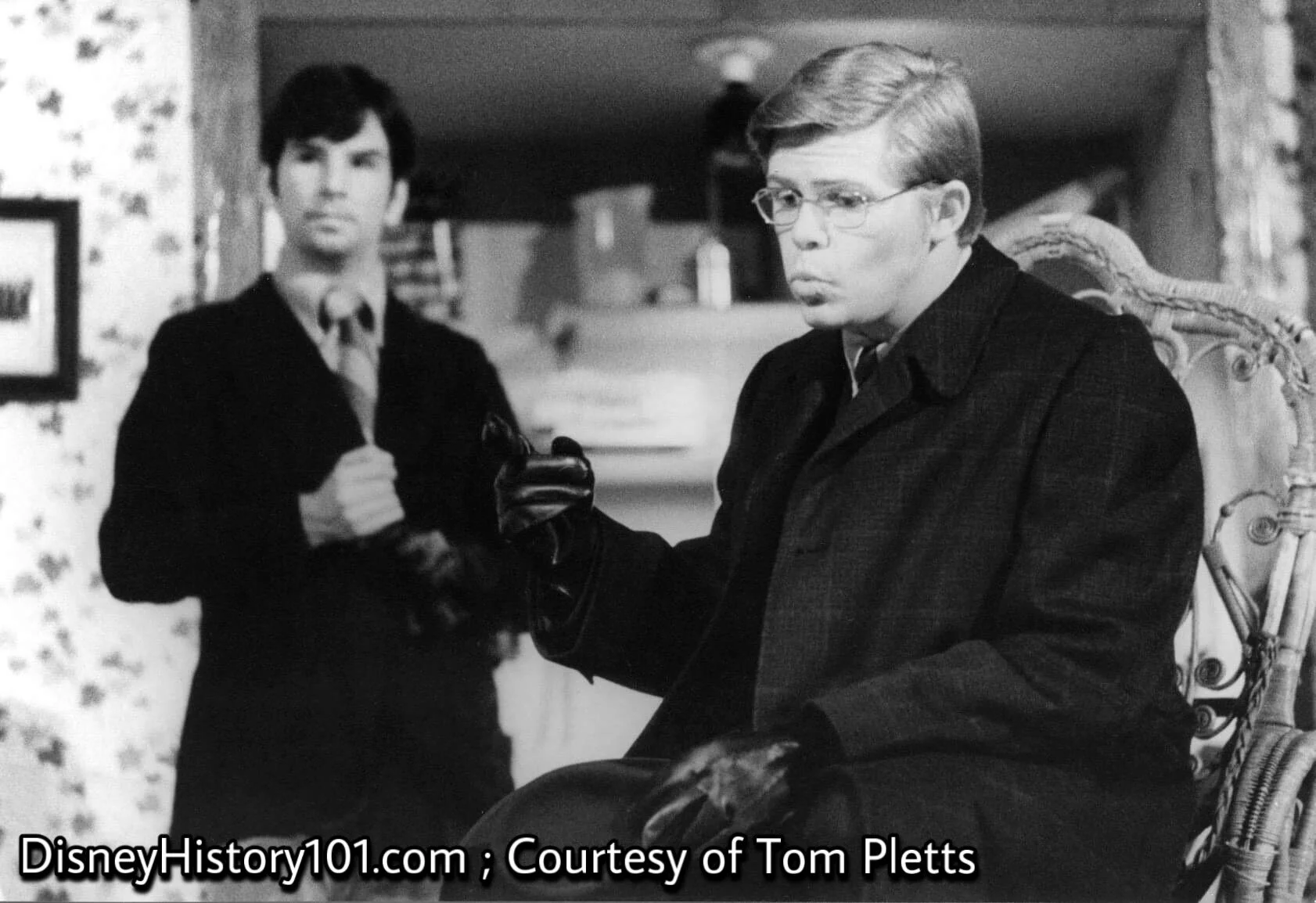   Mike Lorenz  and  Jim Adams  (portraying the “Drug Dealer”) for the  Disneyland Drama Club  production of " Wait Until Dark ". 