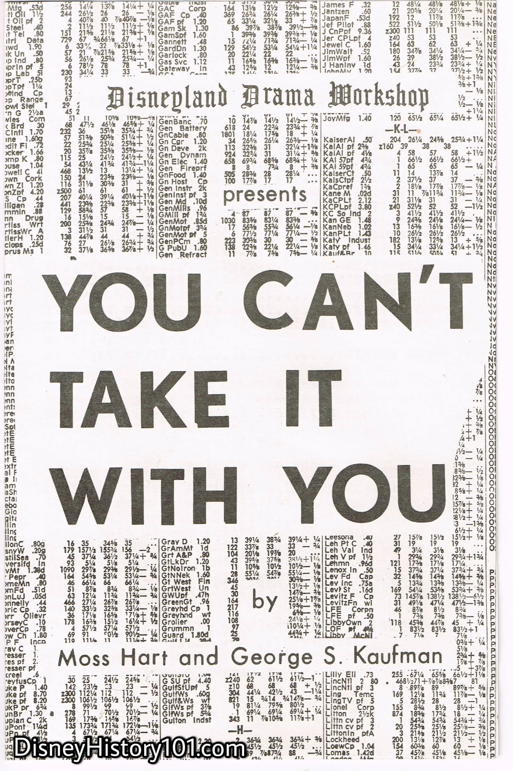 "You Can't Take It With You" Program, (May, 1972)