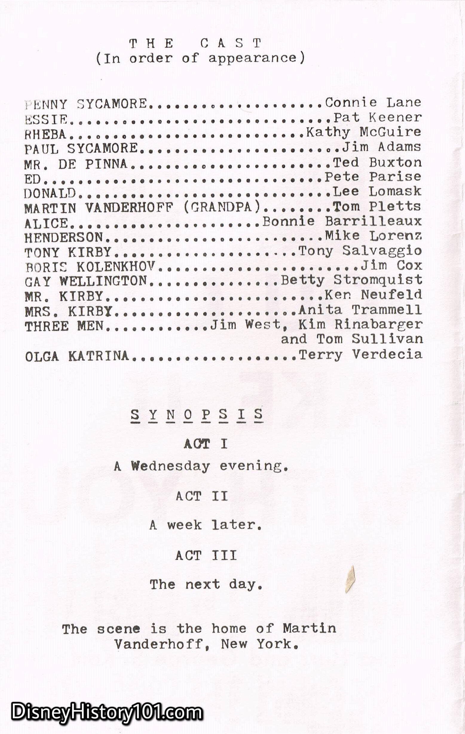 "You Can't Take It With You" Program, (May, 1972)