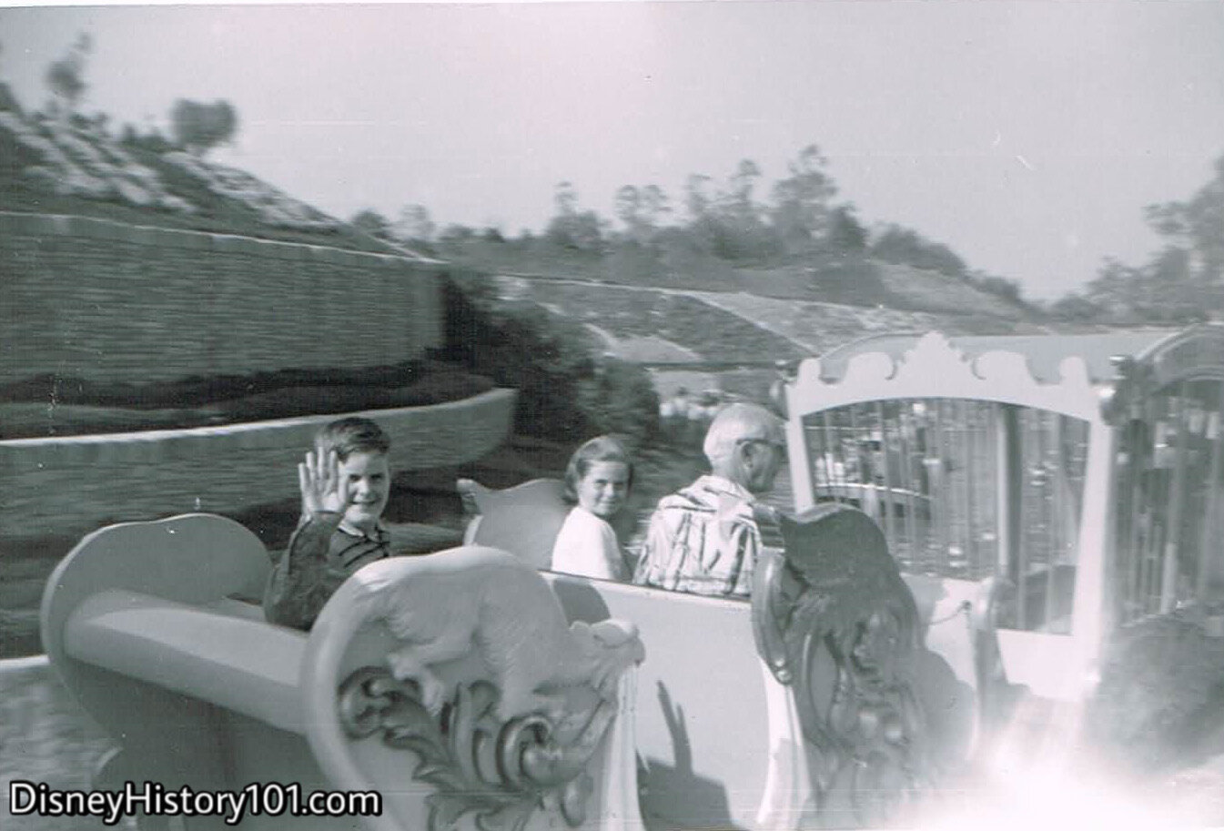Disneyland Guests & Casey Jr. Circus Train Chariot 