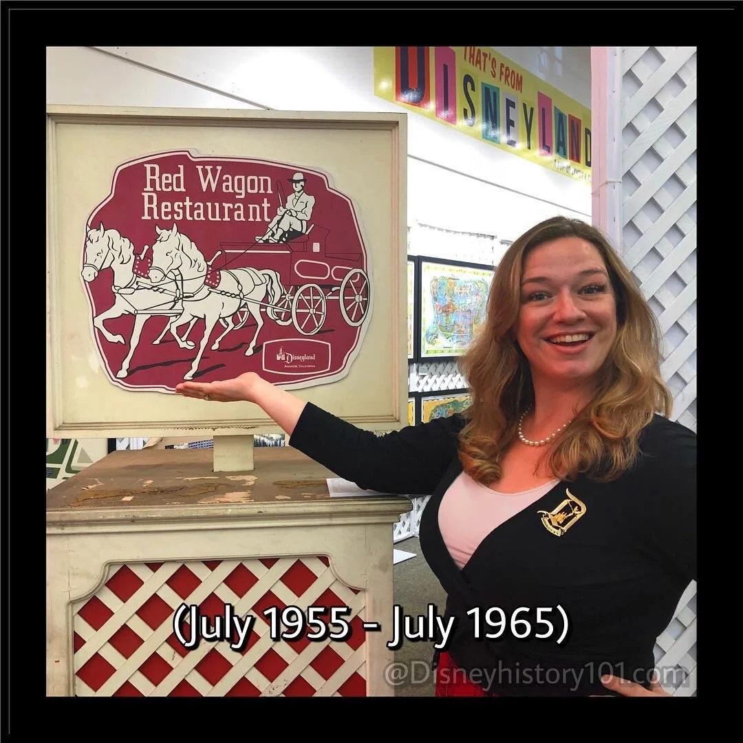 RED WAGON INN SIGN tribute display created for the 45th anniversary of Disneyland in 2000; Former Richard Kraft Collection.