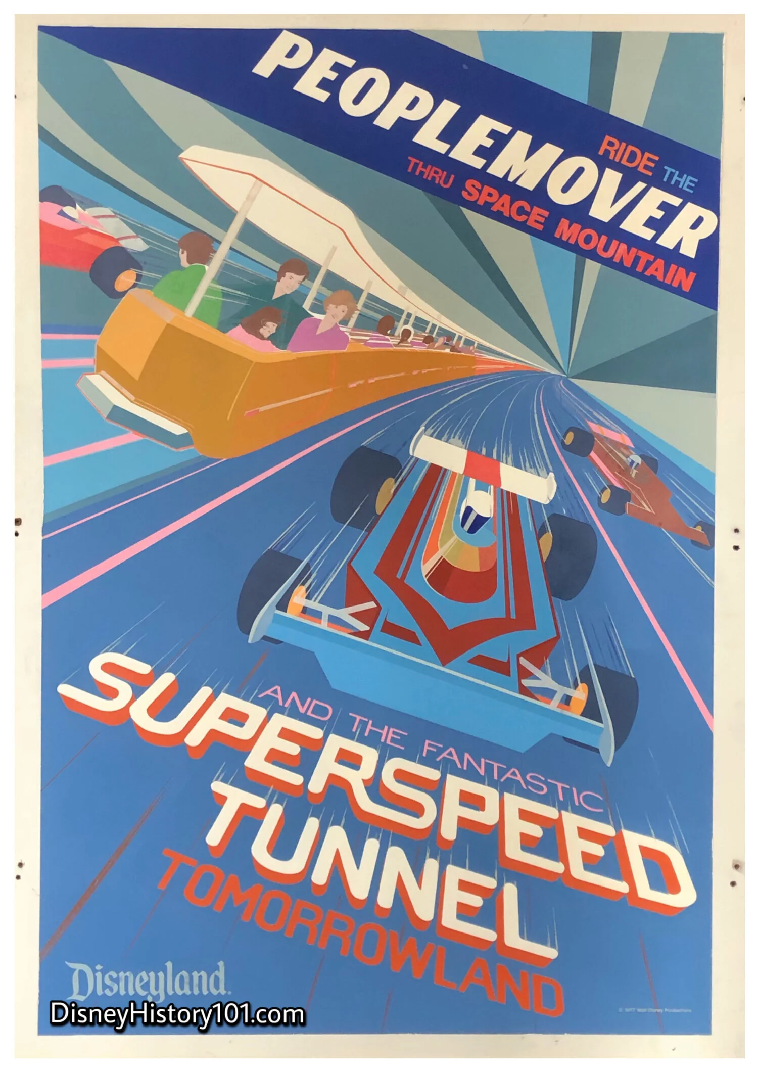 Superspeed Tunnel Poster art by Tim Delaney,  (May of 1977-1982)