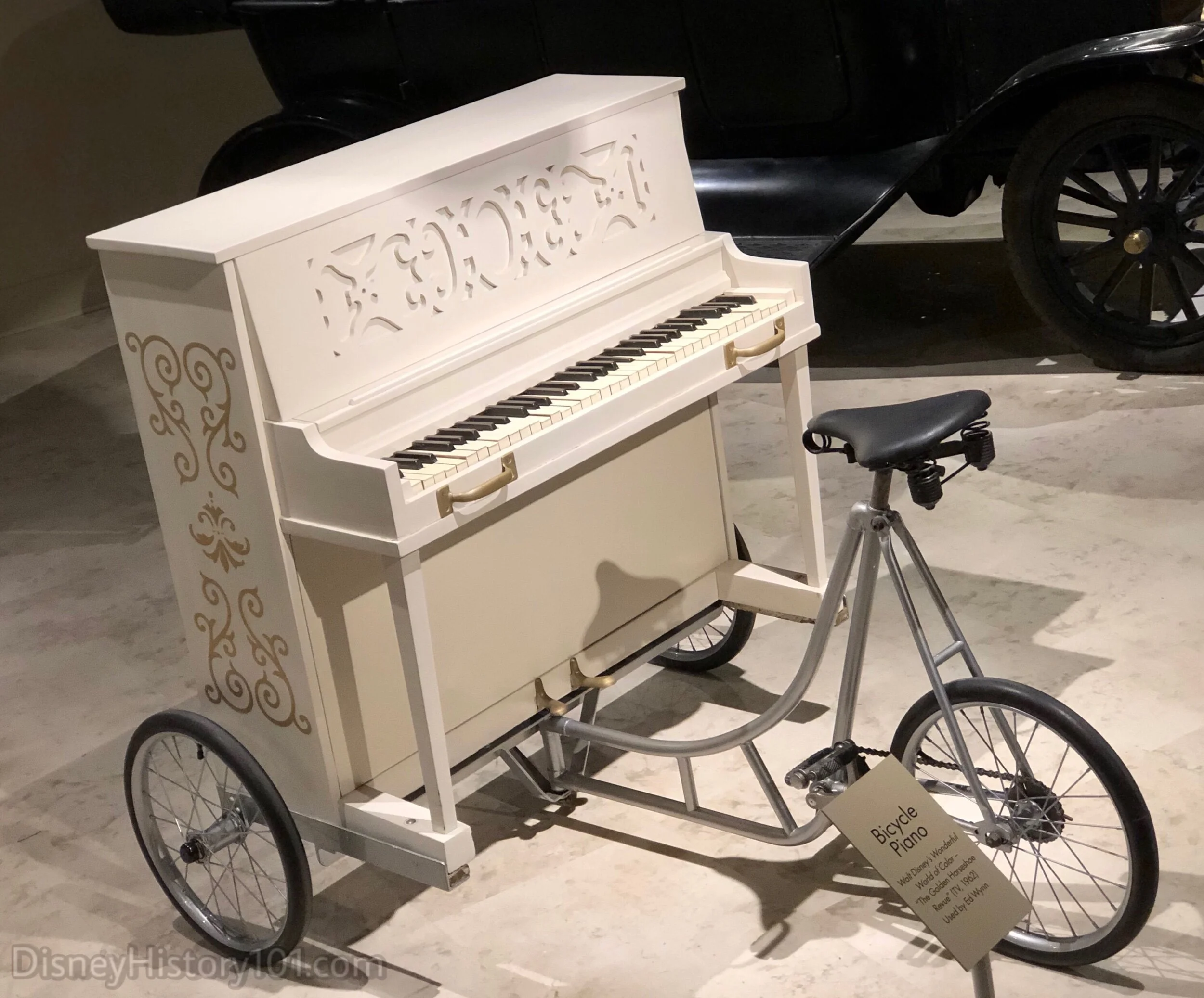 Ed Wynn’s Piano Bicycle as seen in “The Golden Horseshoe Revue”, The Wonderful World of Color, September 23, 1962