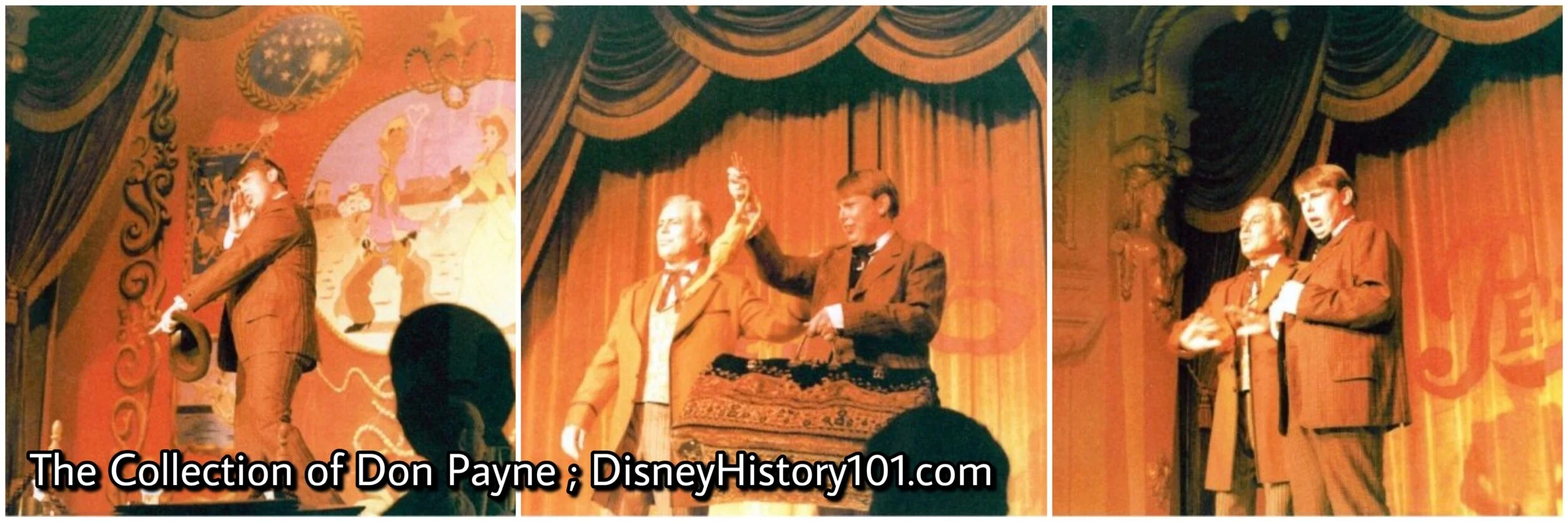  The Salesman joins The Boss on stage and they perform a few bits together. After brief banter, the Salesman begins to hawk his wares. “Got a sick friend here…he just flew in from Knotts Berry Farm.” (He holds up a rubber chicken.) 