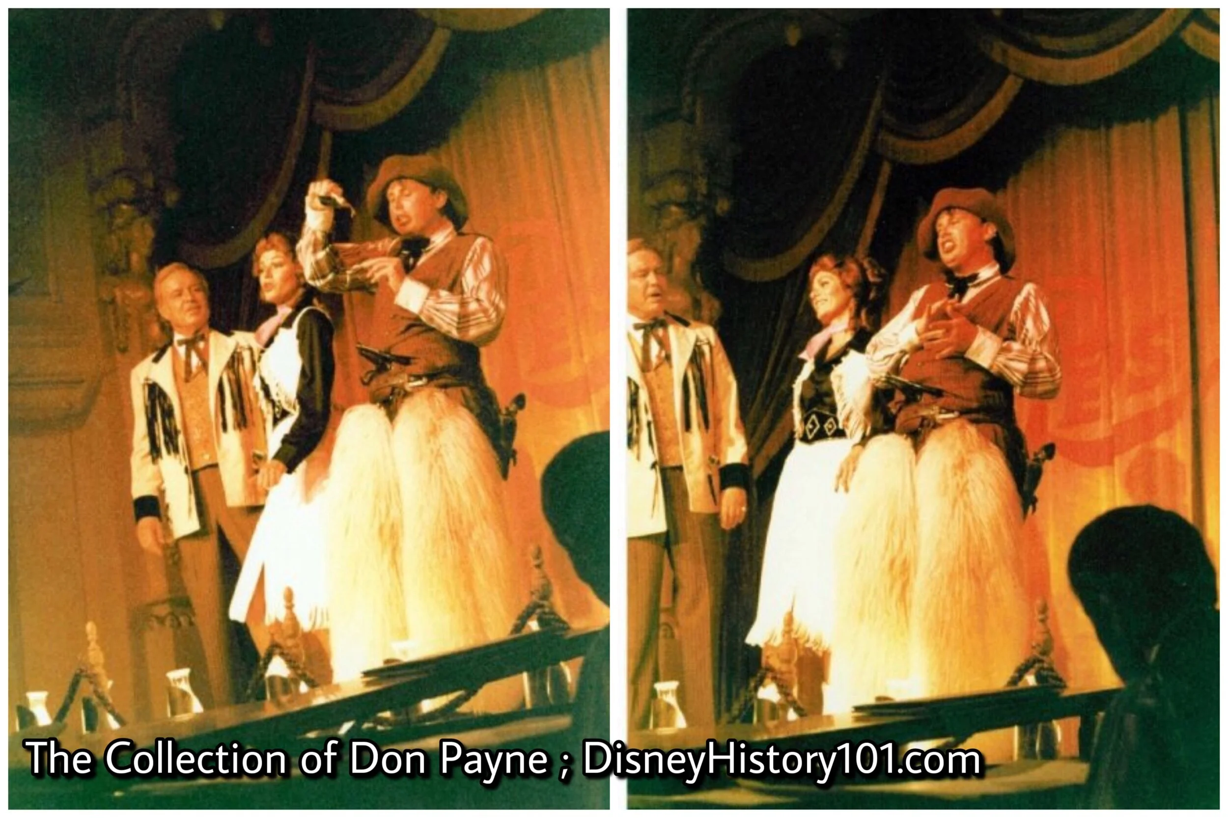  Pecos holsters his guns and decides to roll a cigarette. He pulls out a tobacco pouch and a cigarette paper, and begins to make quite a show of pouring the tobacco onto the paper! As Pecos moves to lick the paper with his tongue, Slue Foot Sue (sing