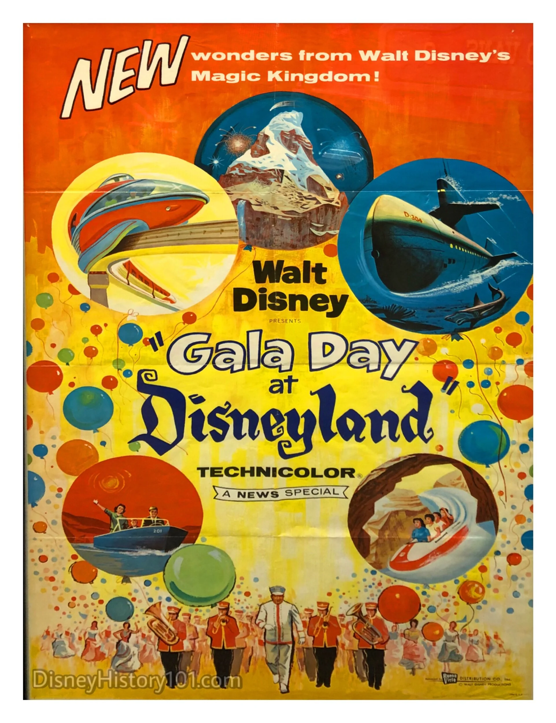 A Gala Day at Disneyland Poster, 1959; All art work, posters, etc. were created by the Walt Disney Studios.