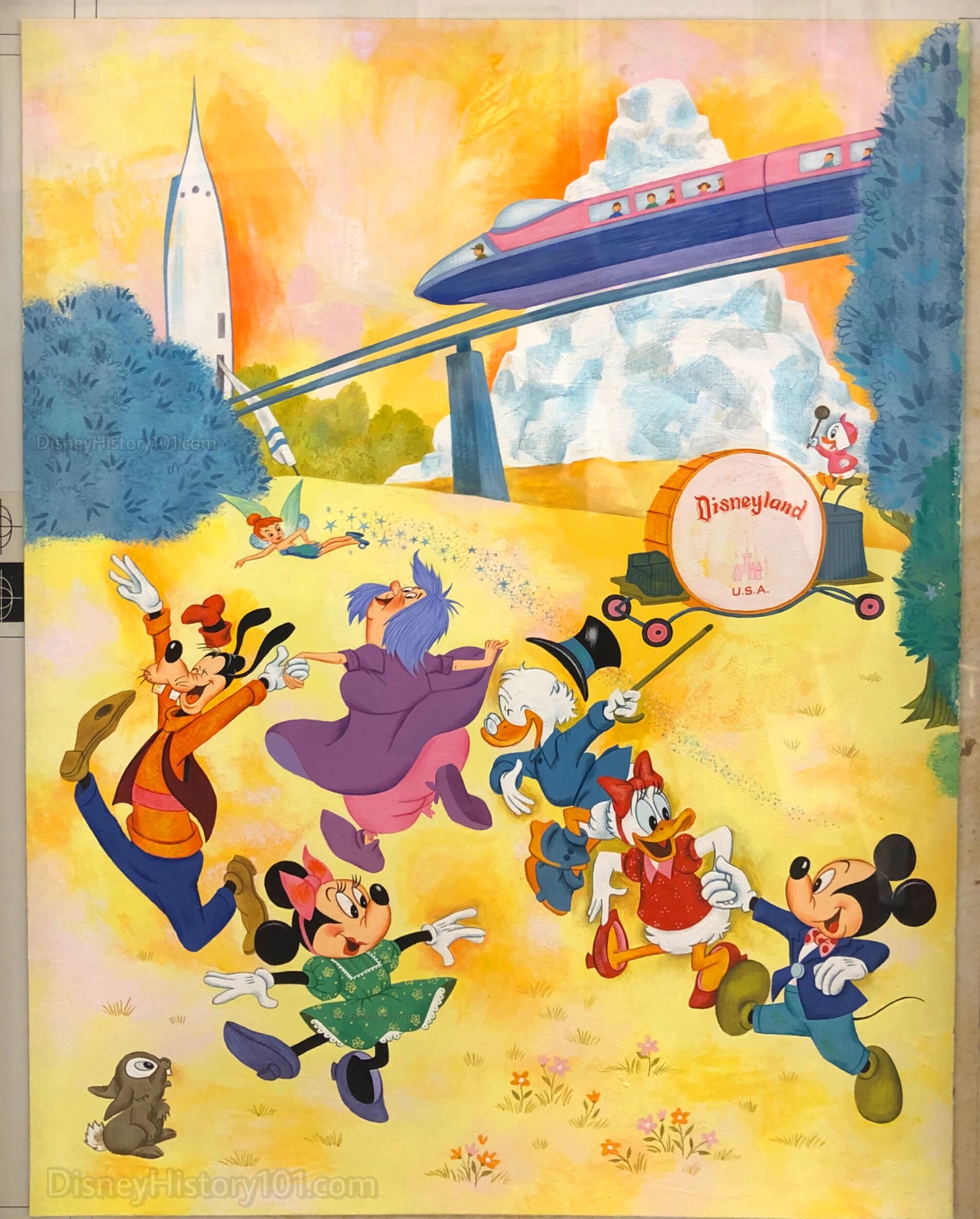 Whitman Disneyland 128-Page Coloring Book Illustration produced for the Tencennial, c. 1963