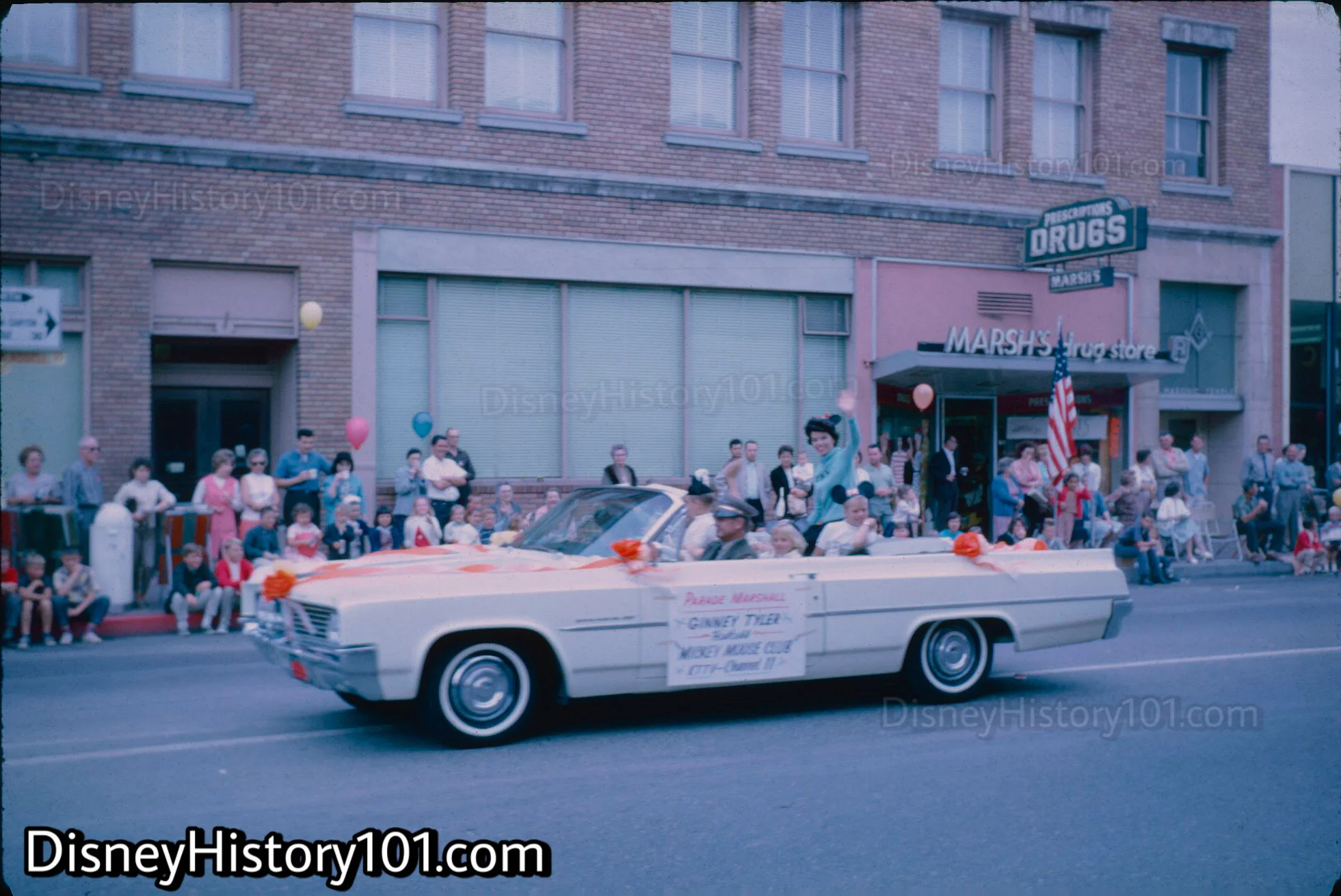 Ginny Tyler makes a public appearance in a local parade in September, 1963.